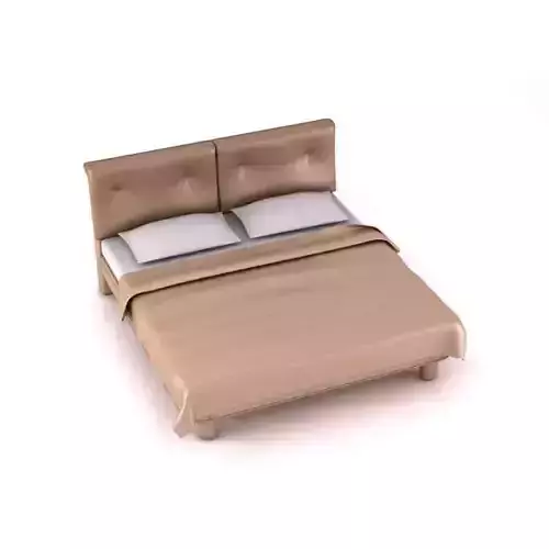 Beige Classic Bed