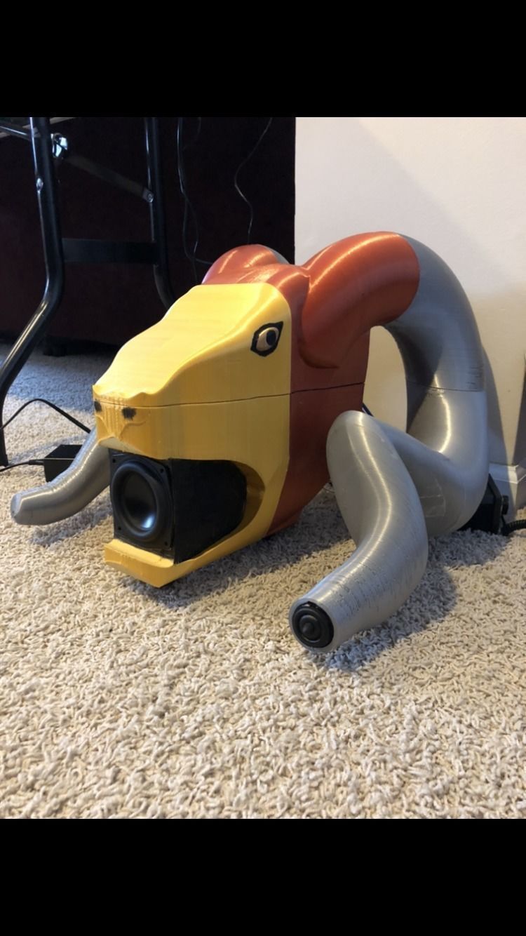 Rams Head 3D printed Speaker 3D print model_2