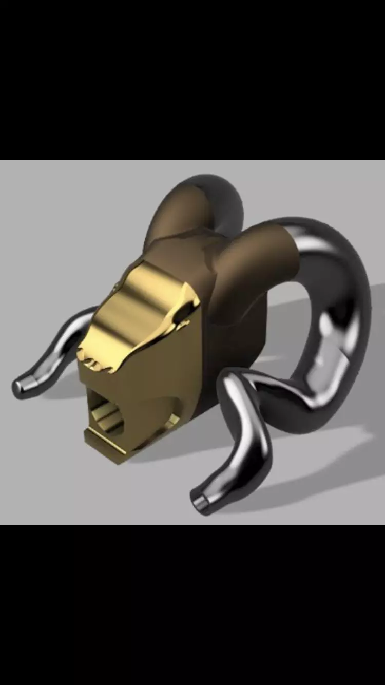 Rams Head 3D printed Speaker 3D print model_0