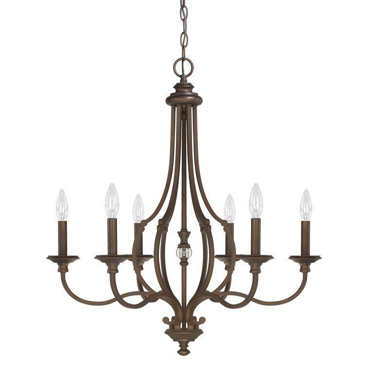 Jaclyn 6 - Light Candle Style Classic - Traditional Chandelier 3D model_1