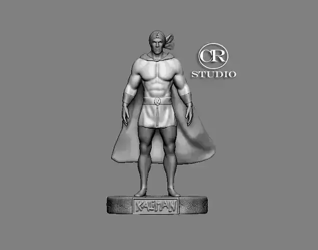 kaliman statue of man wearing cape 3D model