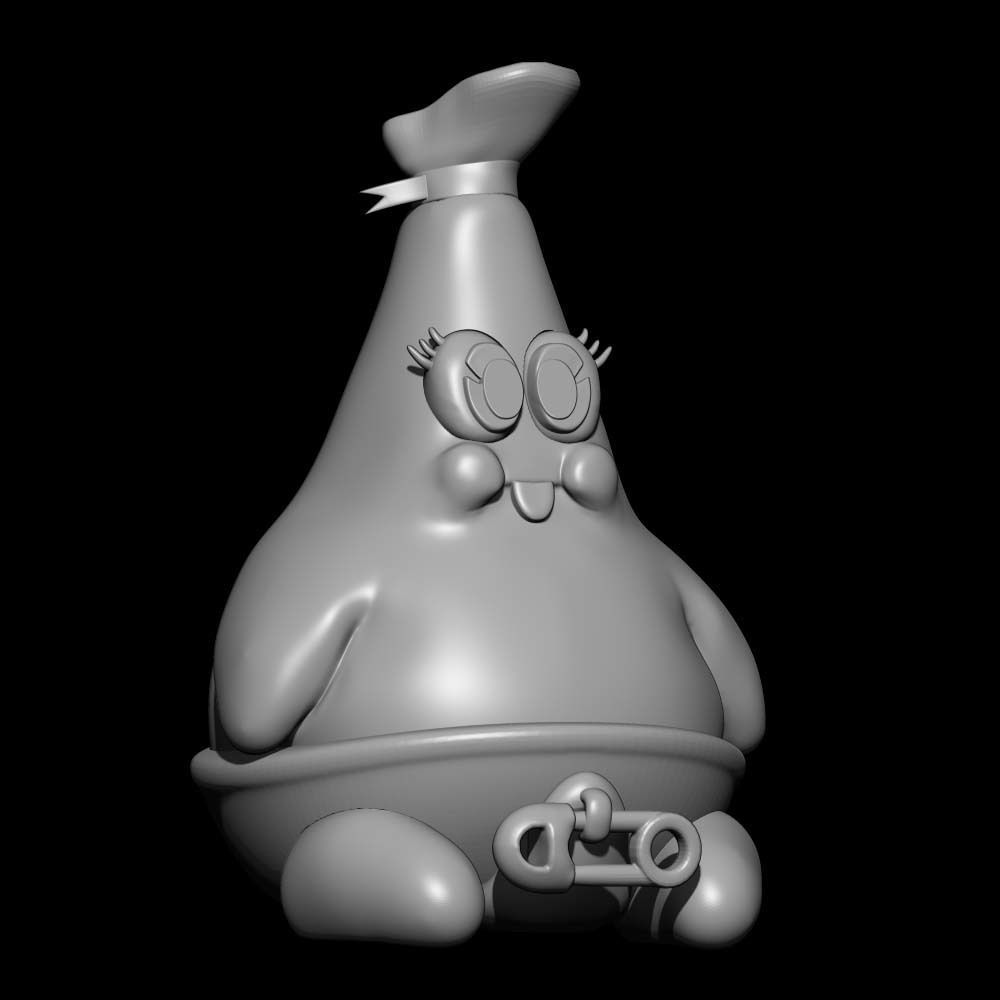 Patrick Star baby for 3d print Free 3D print model_3