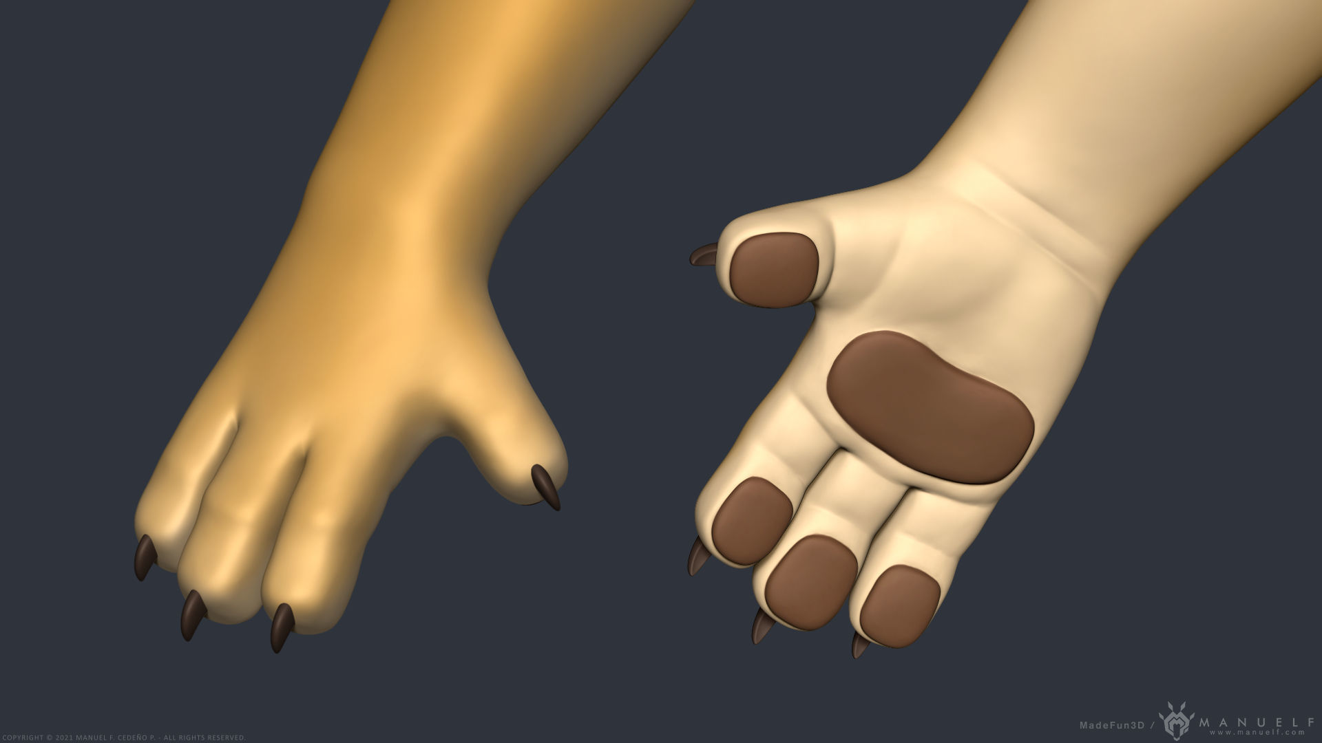 Stylized Cartoon Lion - Biped 3D model_8