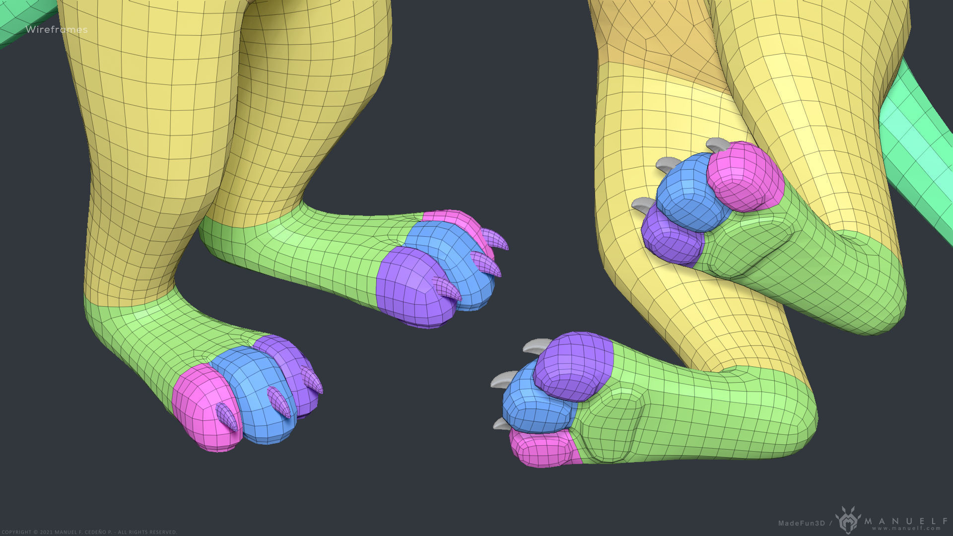 Stylized Cartoon Lion - Biped 3D model_18