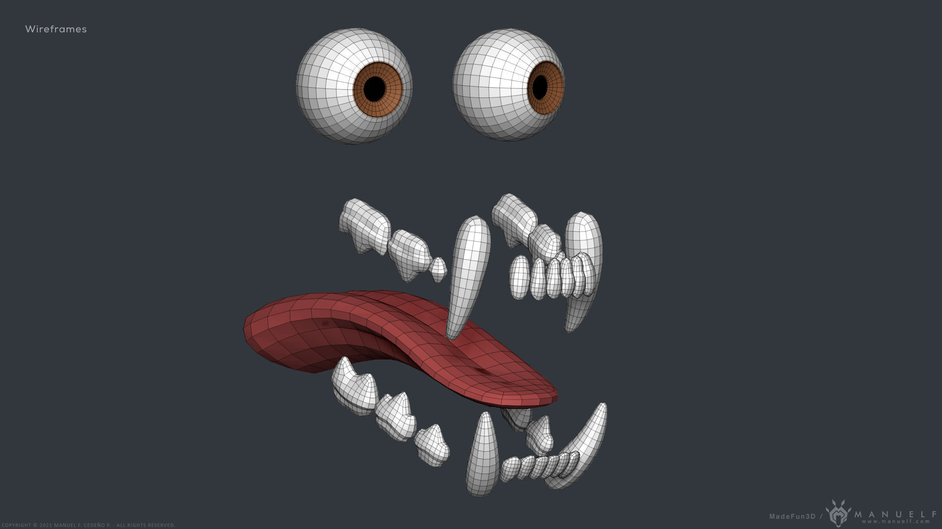 Stylized Cartoon Lion - Biped 3D model_20