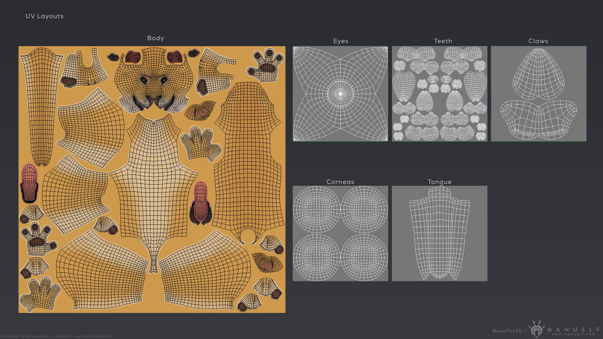 Stylized Cartoon Lion - Biped 3D model_21