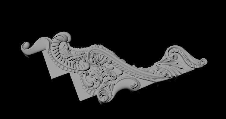 stair entry post 3D model_2