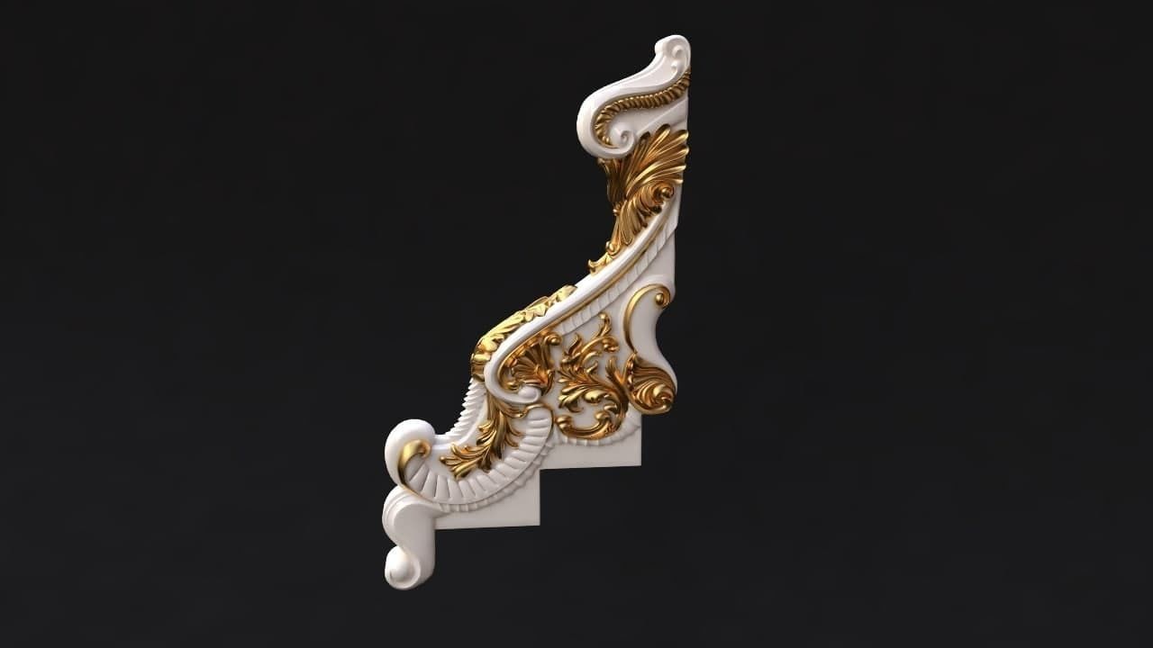 stair entry post 3D model_1