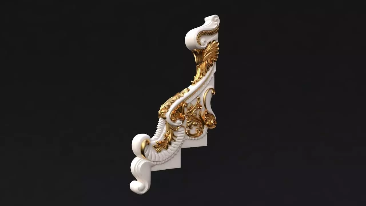 stair entry post 3D model_0