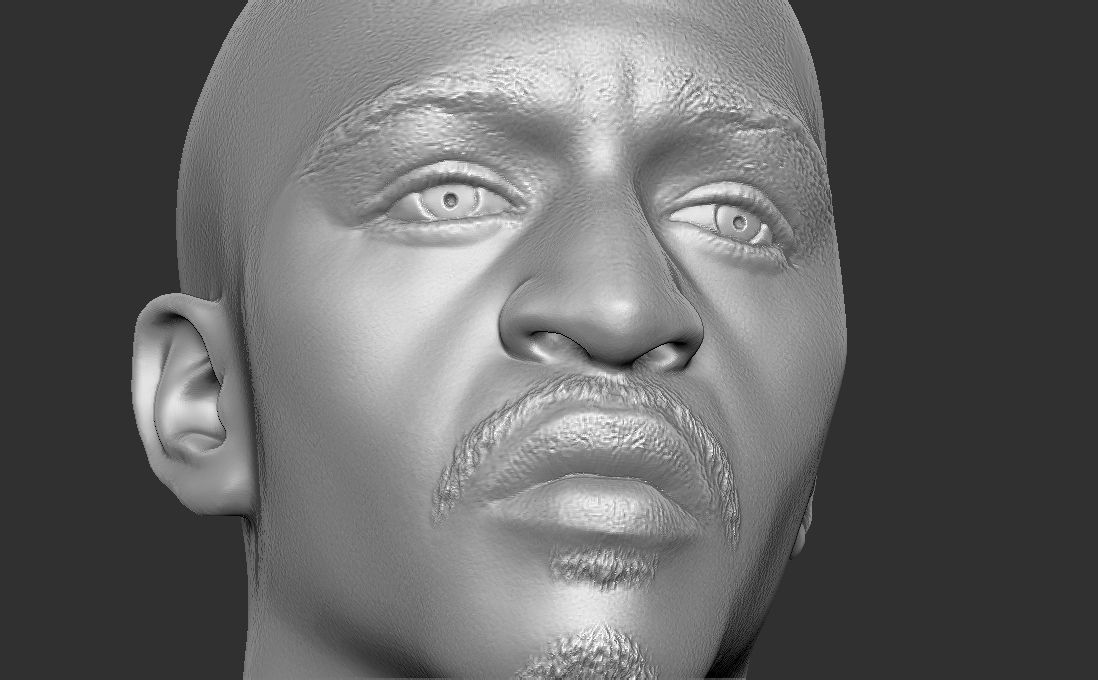 Rakim bust for 3D printing 3D print model_23