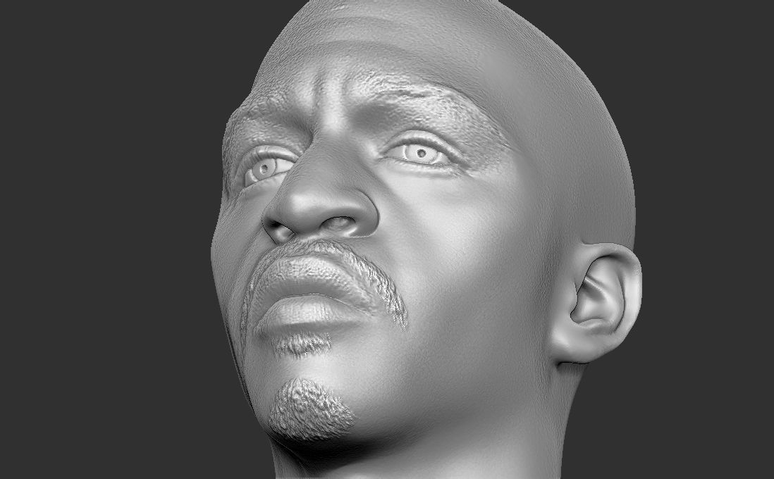 Rakim bust for 3D printing 3D print model_24