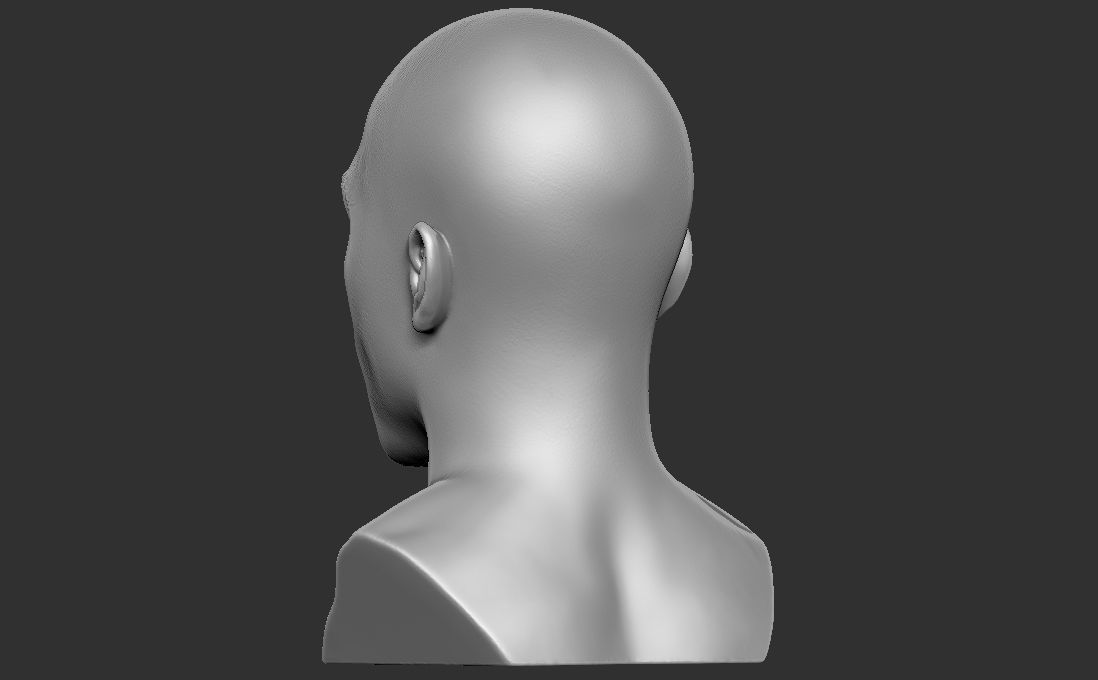 Rakim bust for 3D printing 3D print model_11