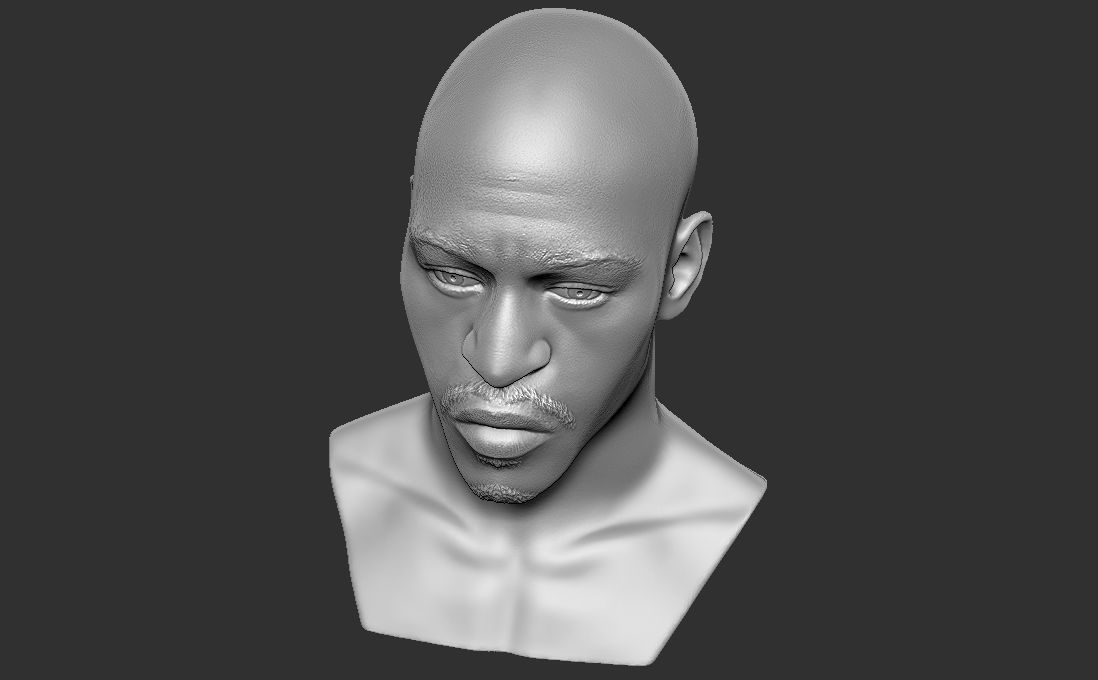 Rakim bust for 3D printing 3D print model_28