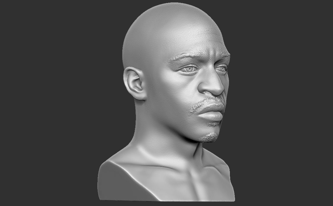 Rakim bust for 3D printing 3D print model_16