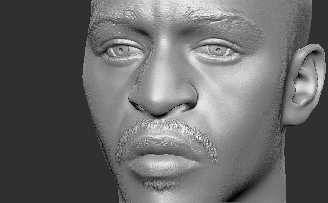 Rakim bust for 3D printing 3D print model_21