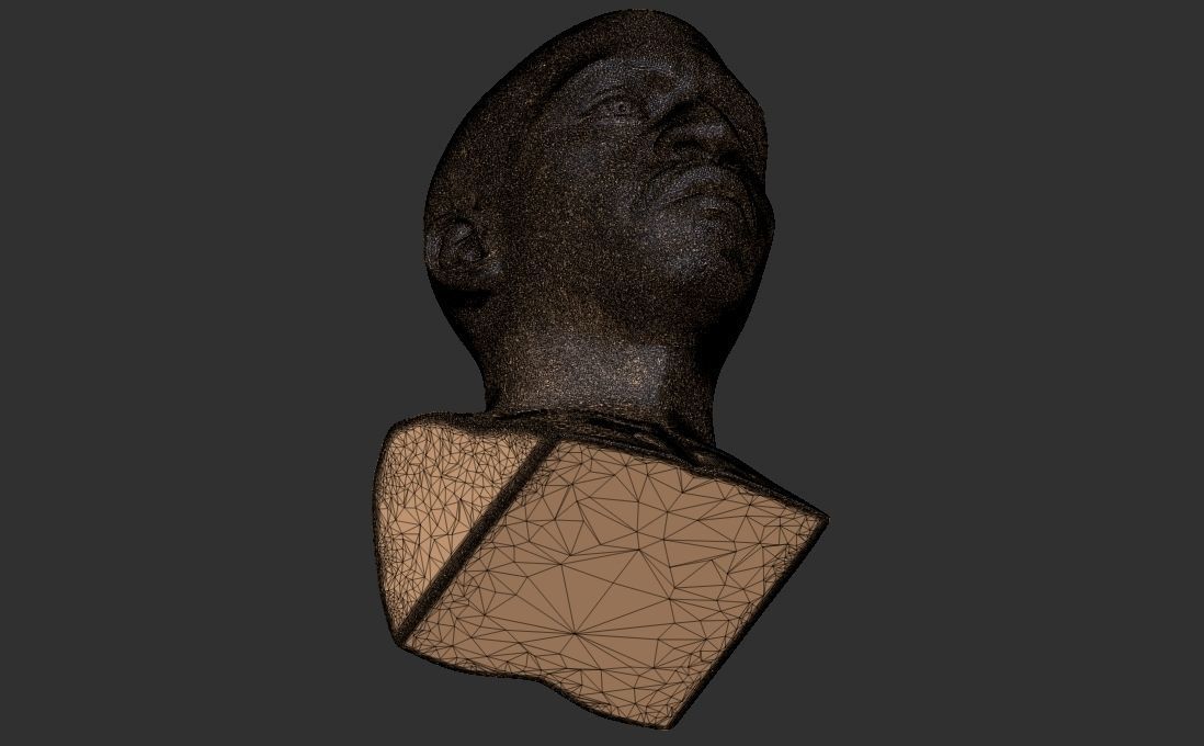 Rakim bust for 3D printing 3D print model_32