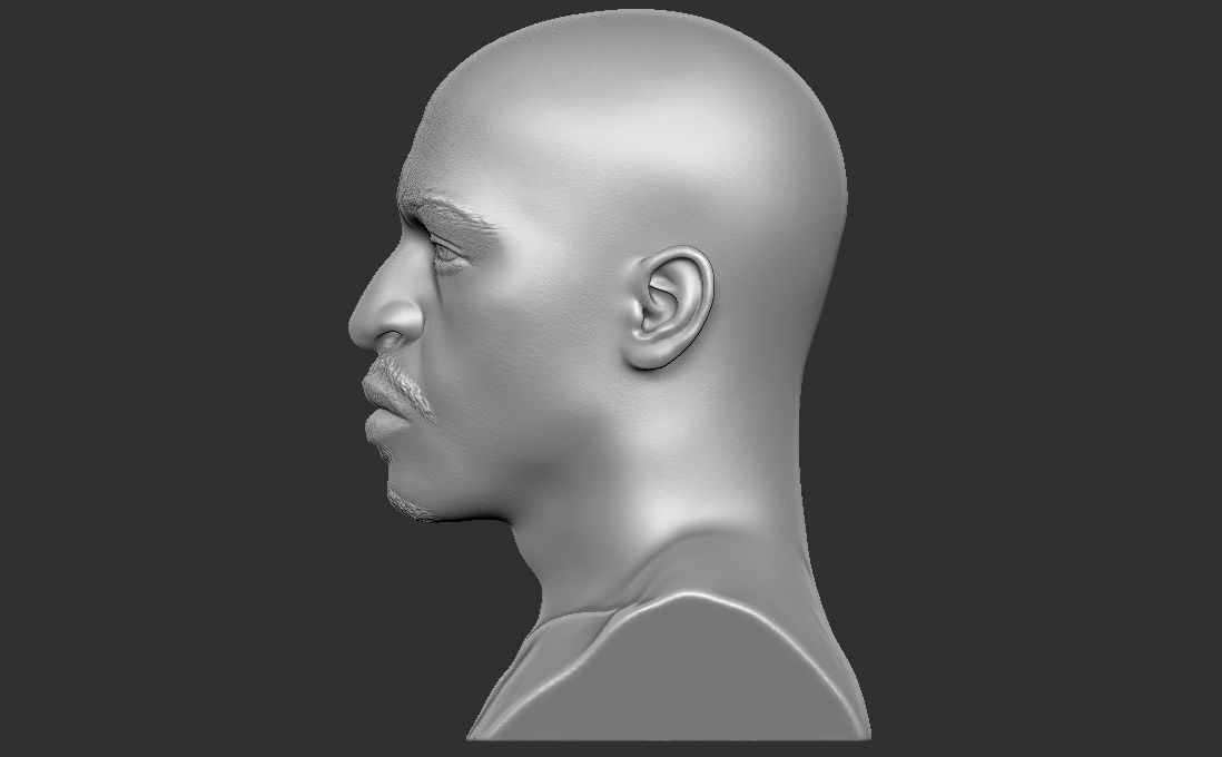 Rakim bust for 3D printing 3D print model_10