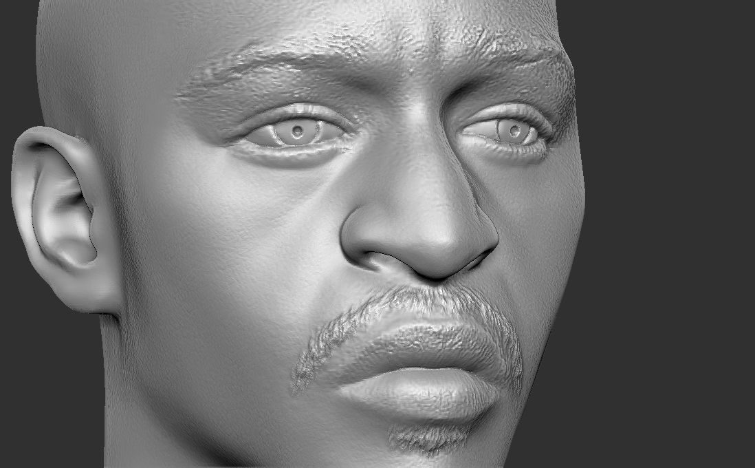 Rakim bust for 3D printing 3D print model_20