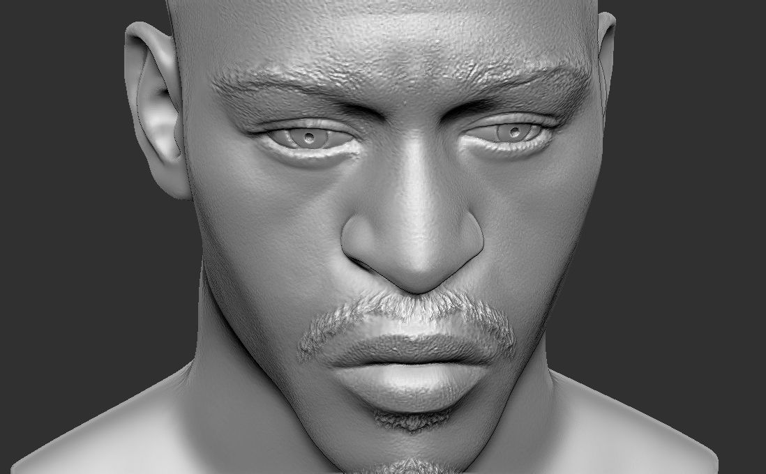 Rakim bust for 3D printing 3D print model_22