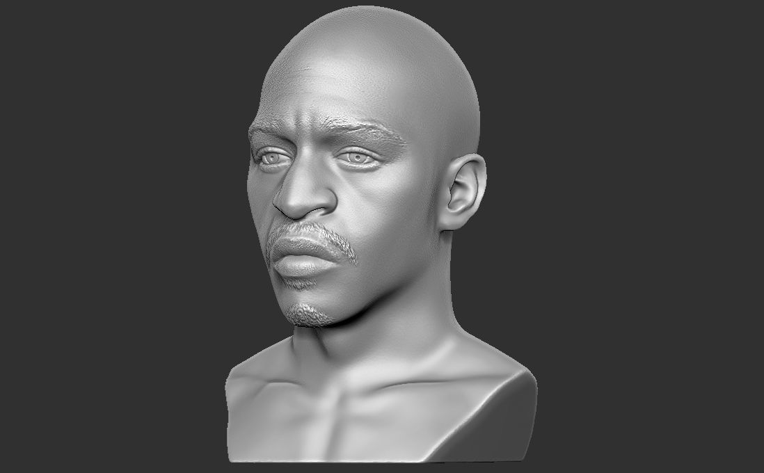 Rakim bust for 3D printing 3D print model_7