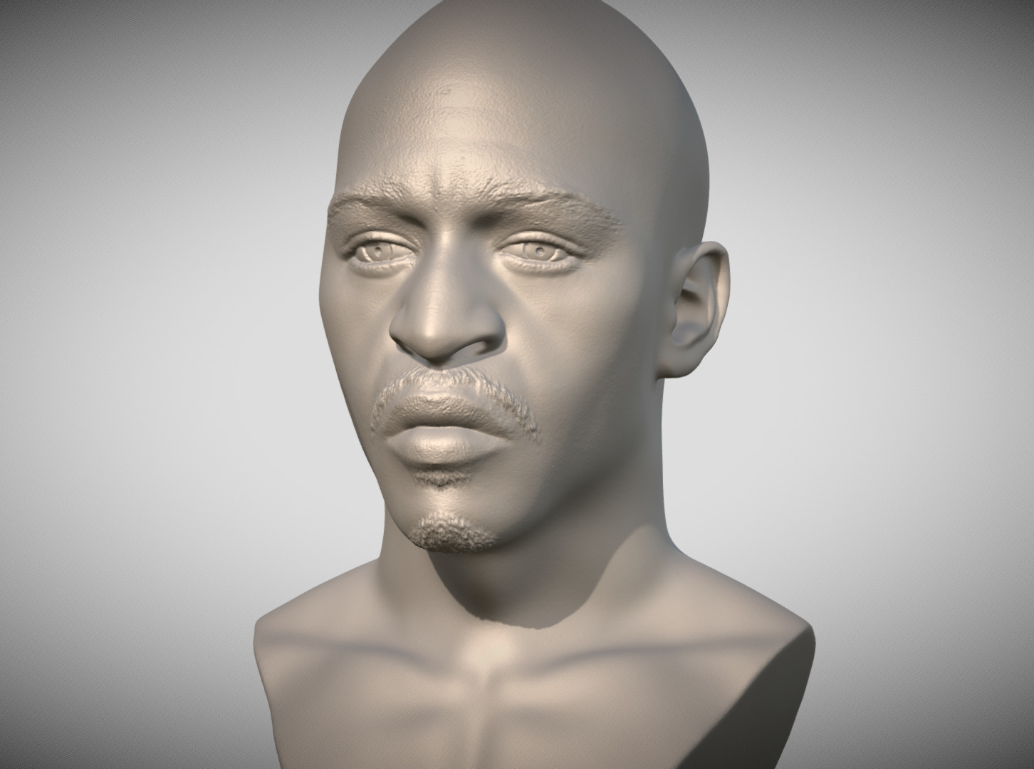 Rakim bust for 3D printing 3D print model_4