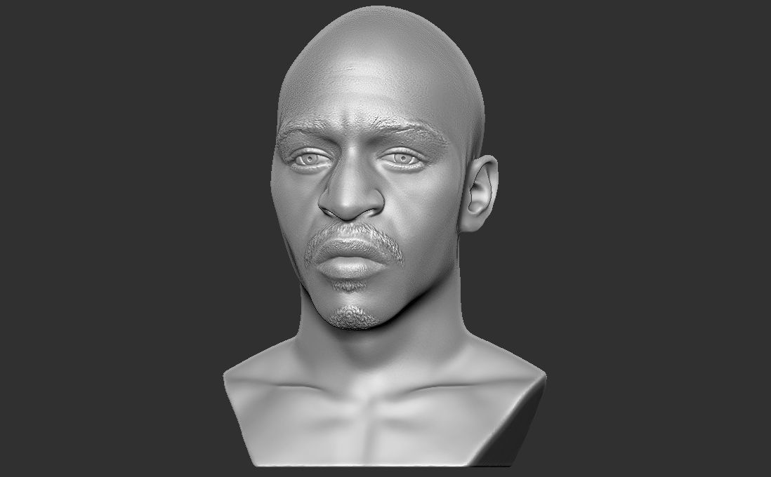 Rakim bust for 3D printing 3D print model_6