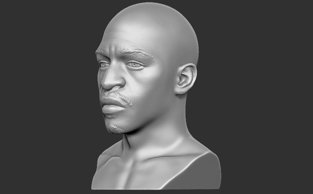 Rakim bust for 3D printing 3D print model_8