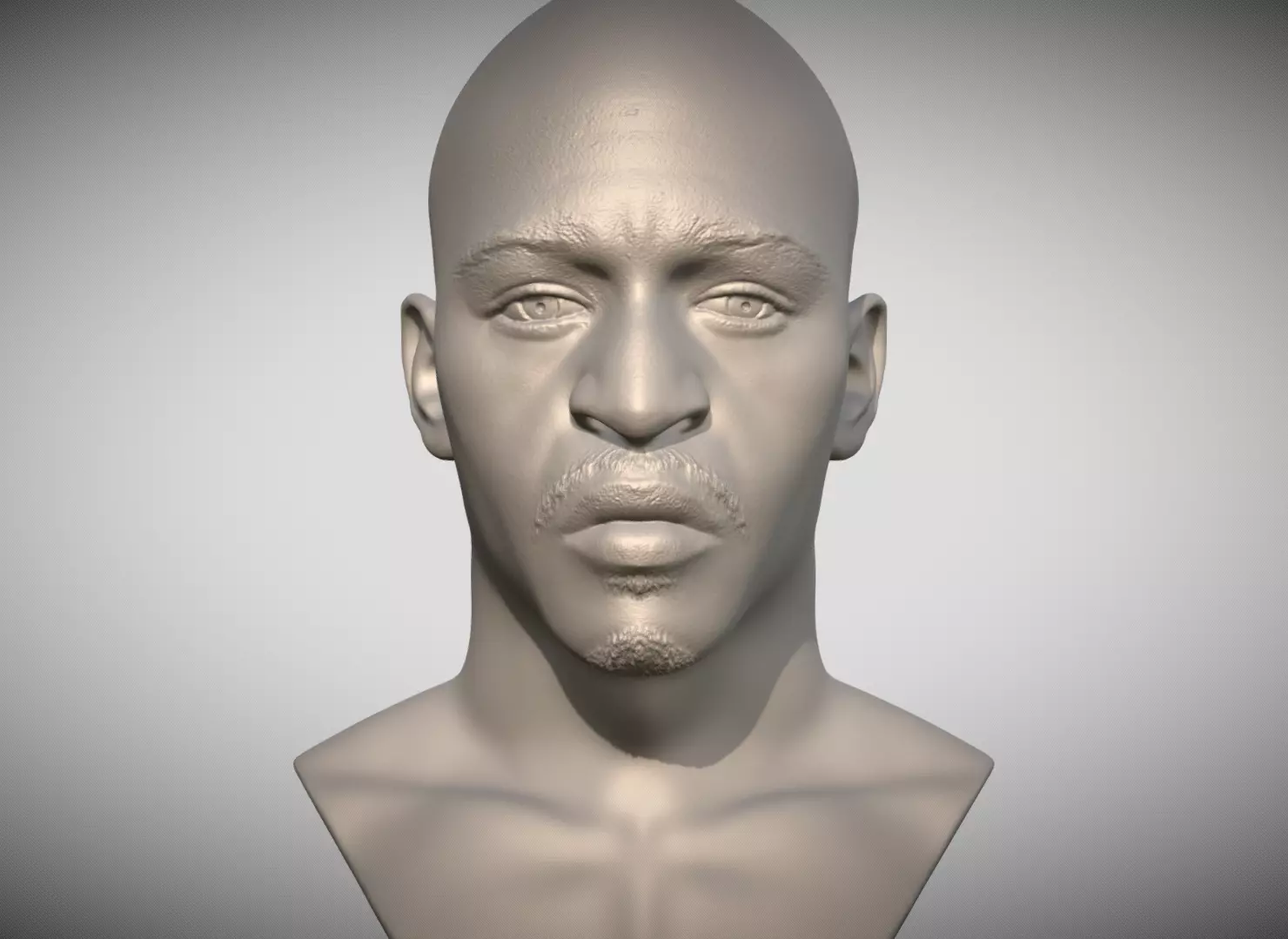 Rakim bust for 3D printing 3D print model_0