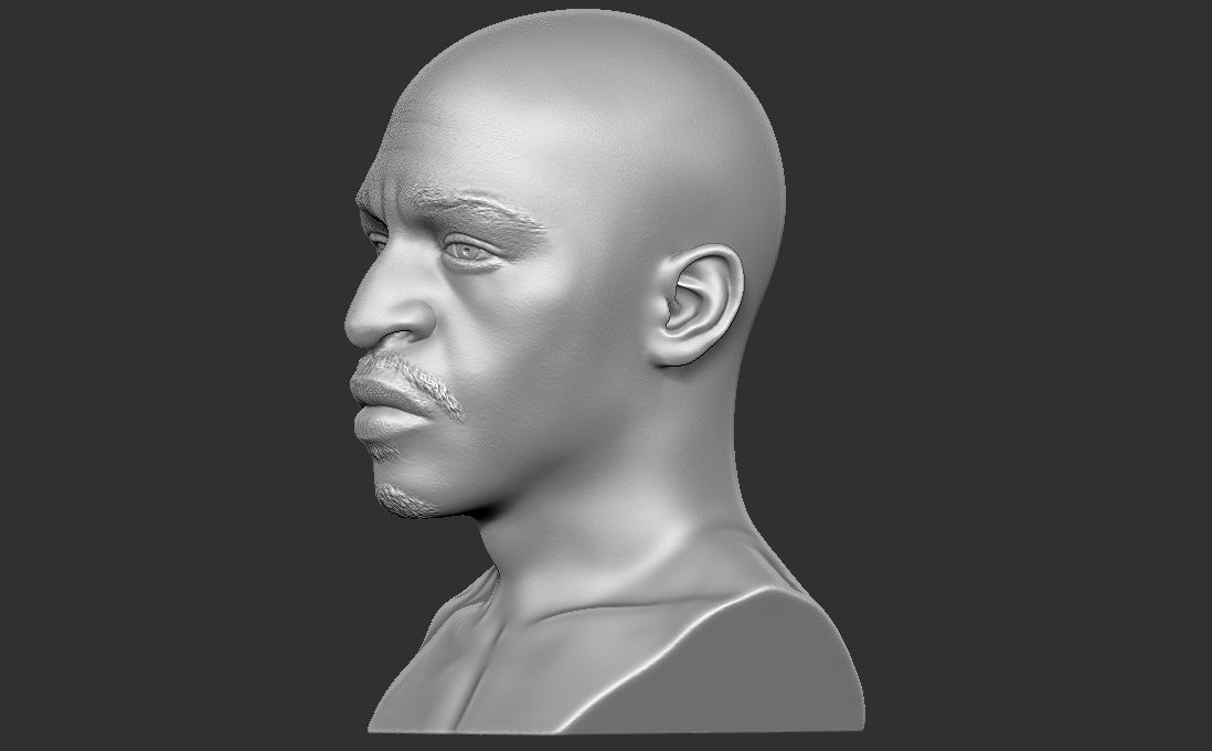 Rakim bust for 3D printing 3D print model_9
