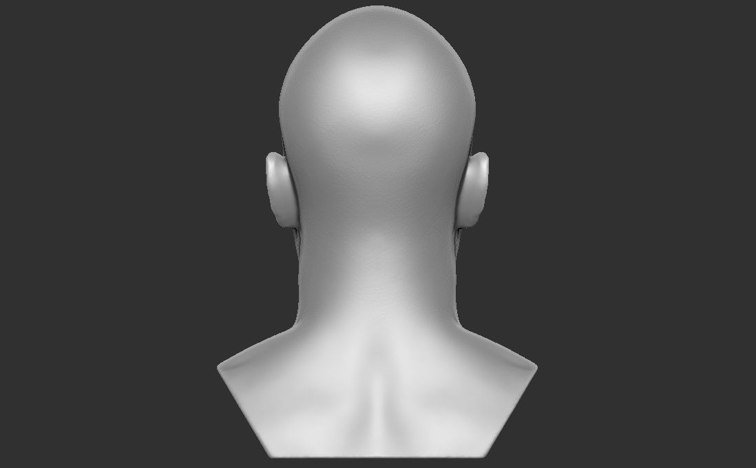 Rakim bust for 3D printing 3D print model_12