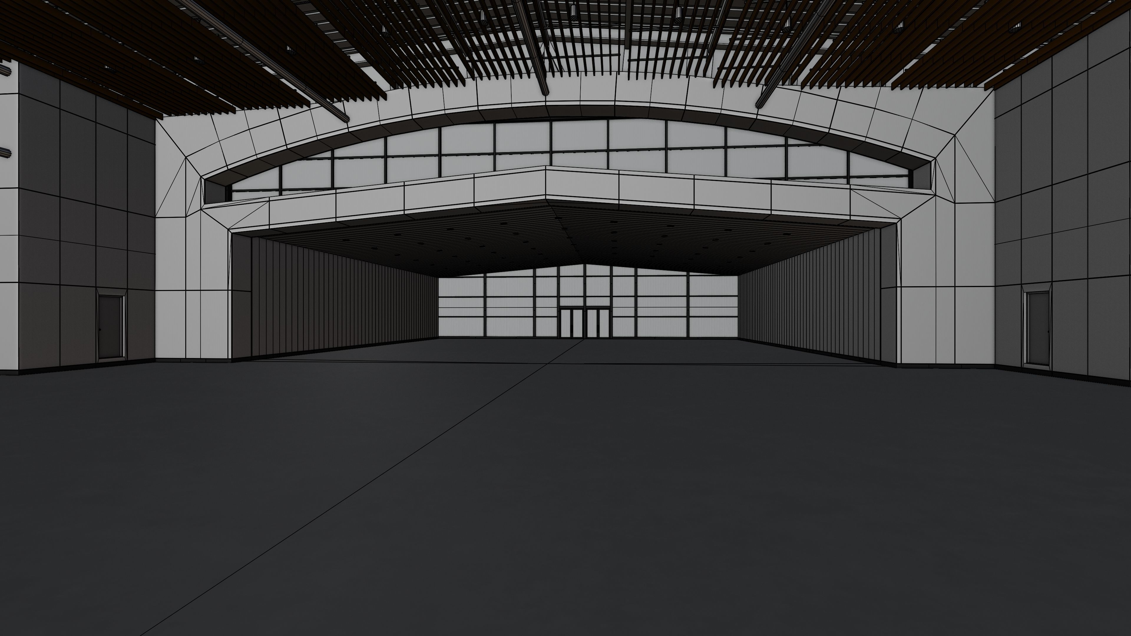 Exhibition Hall Interior 2 Low-poly 3D model_15