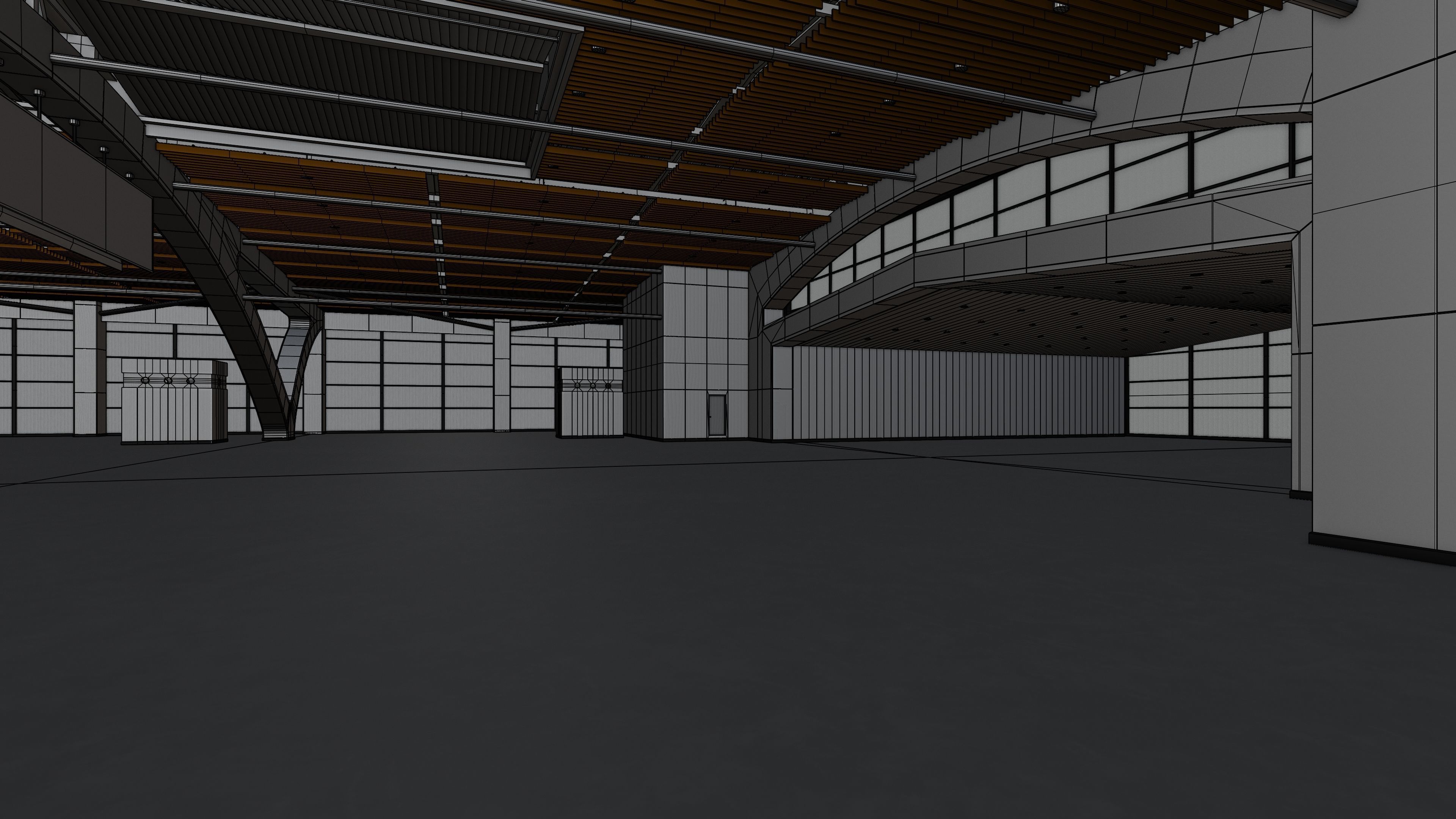 Exhibition Hall Interior 2 Low-poly 3D model_14