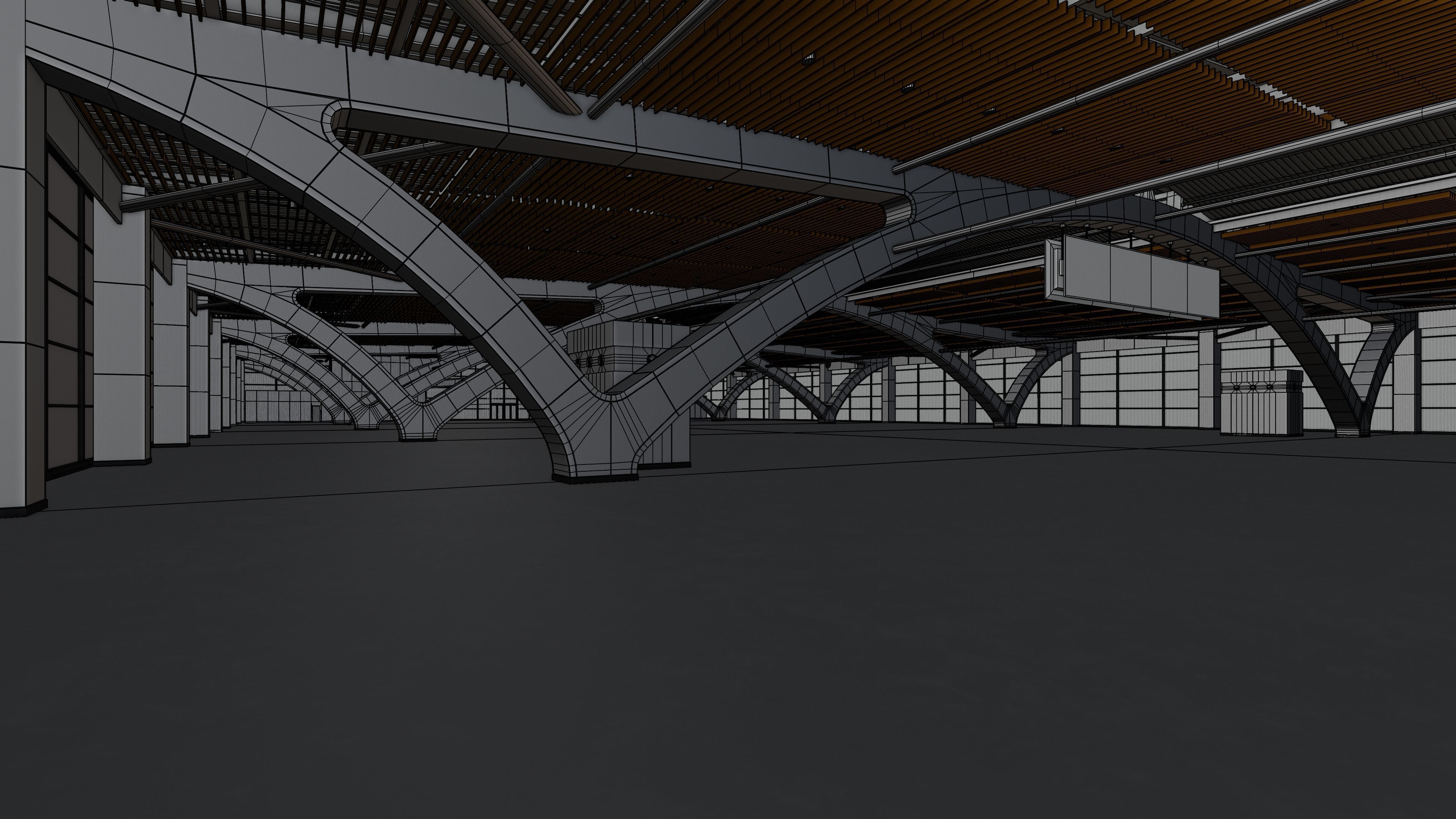 Exhibition Hall Interior 2 Low-poly 3D model_13
