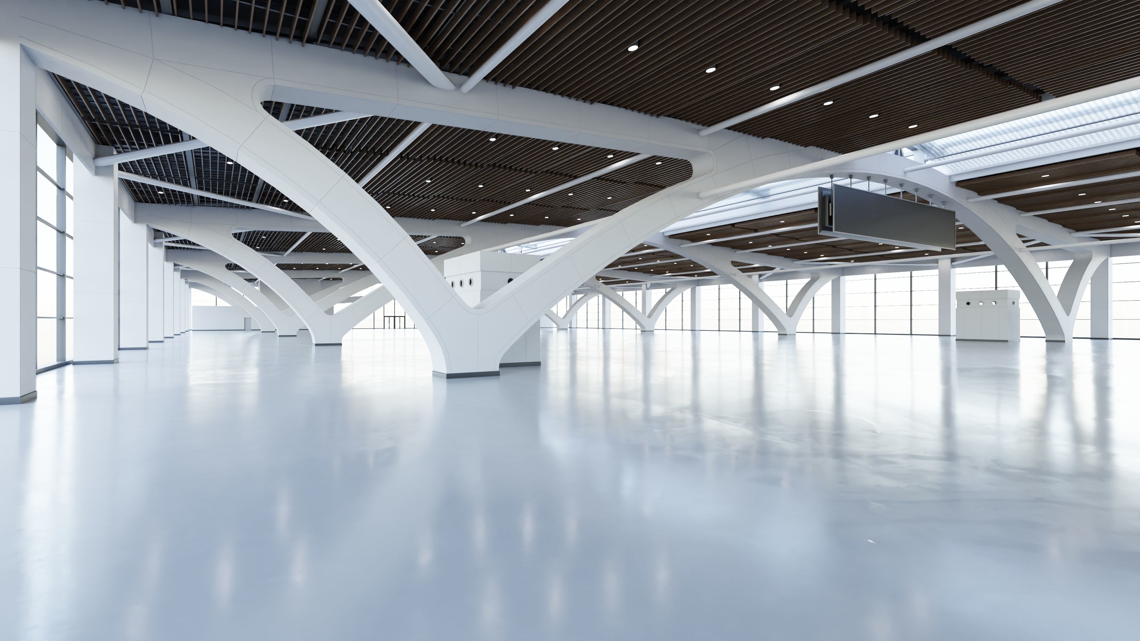 Exhibition Hall Interior 2 Low-poly 3D model_3