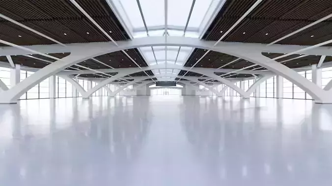 Exhibition Hall Interior 2 Low-poly 3D model