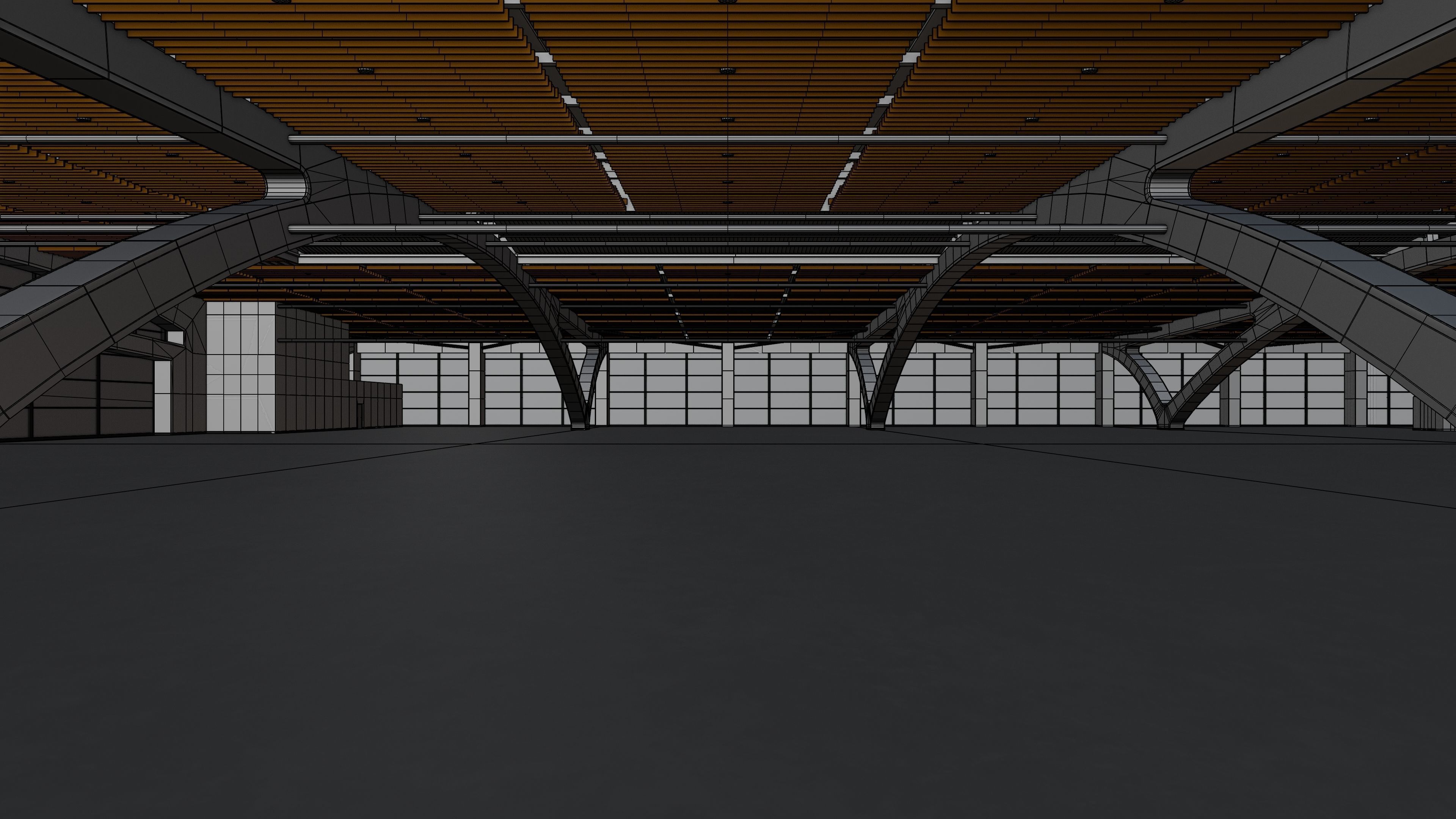 Exhibition Hall Interior 2 Low-poly 3D model_12