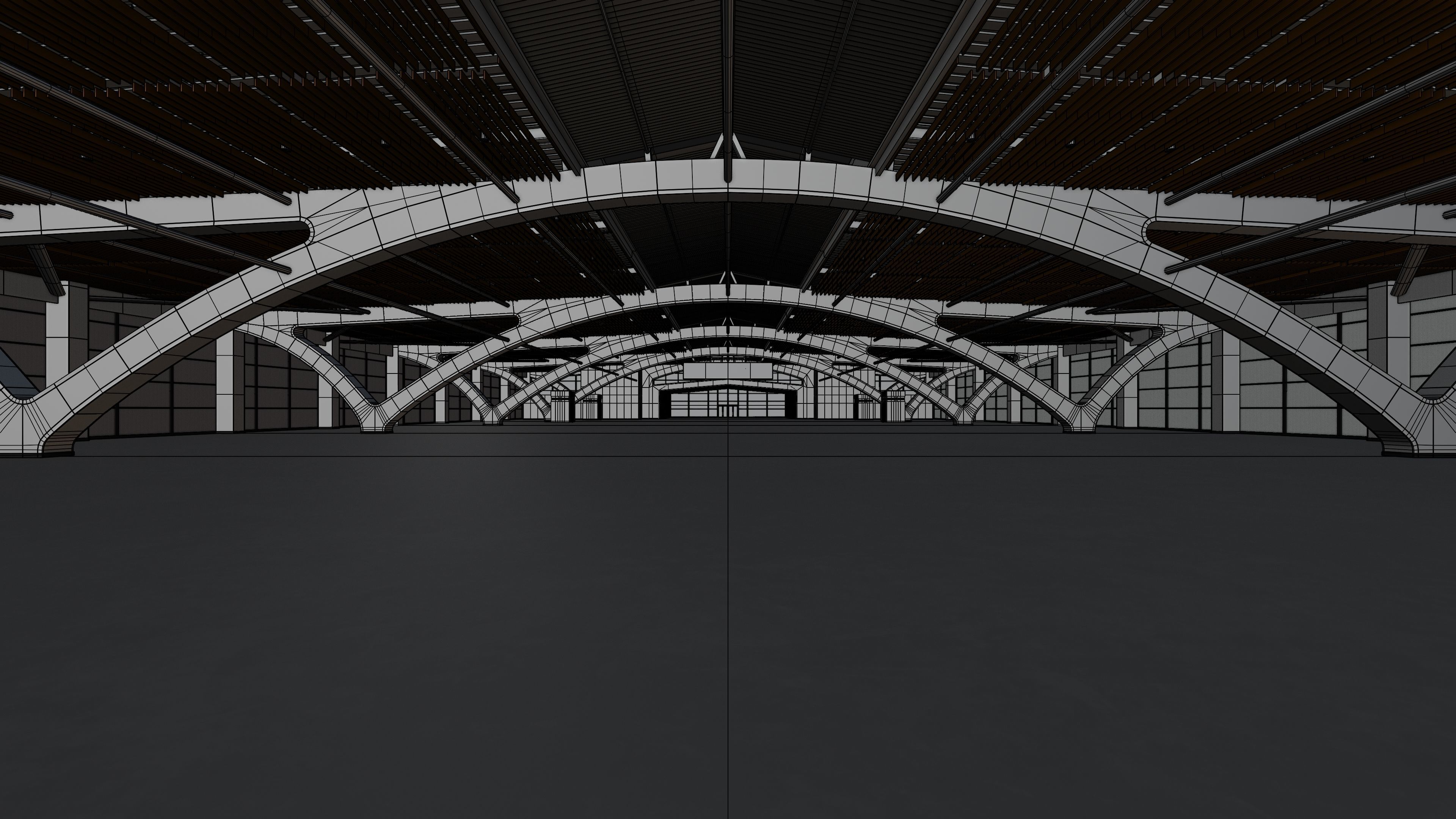 Exhibition Hall Interior 2 Low-poly 3D model_10