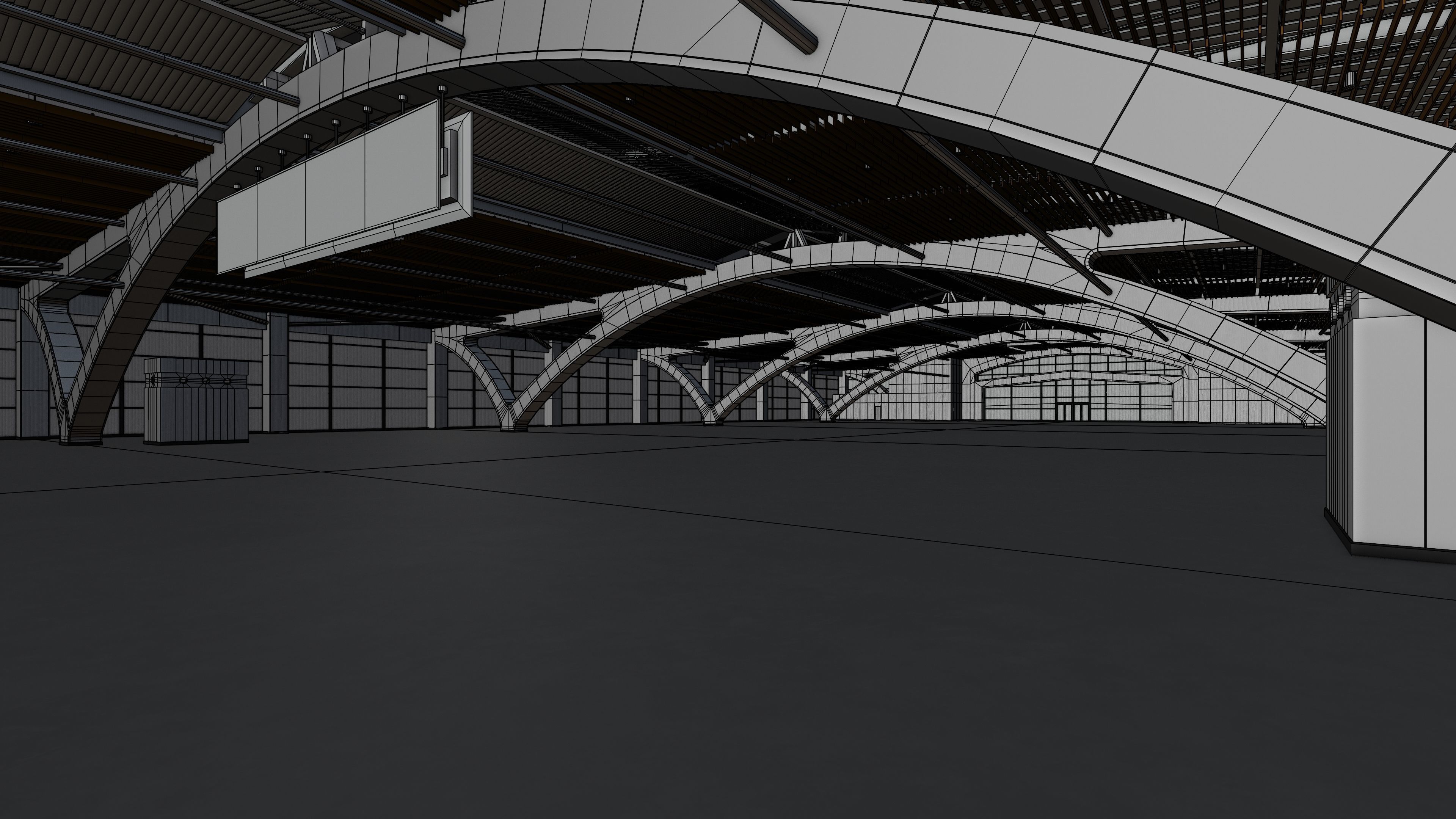 Exhibition Hall Interior 2 Low-poly 3D model_18