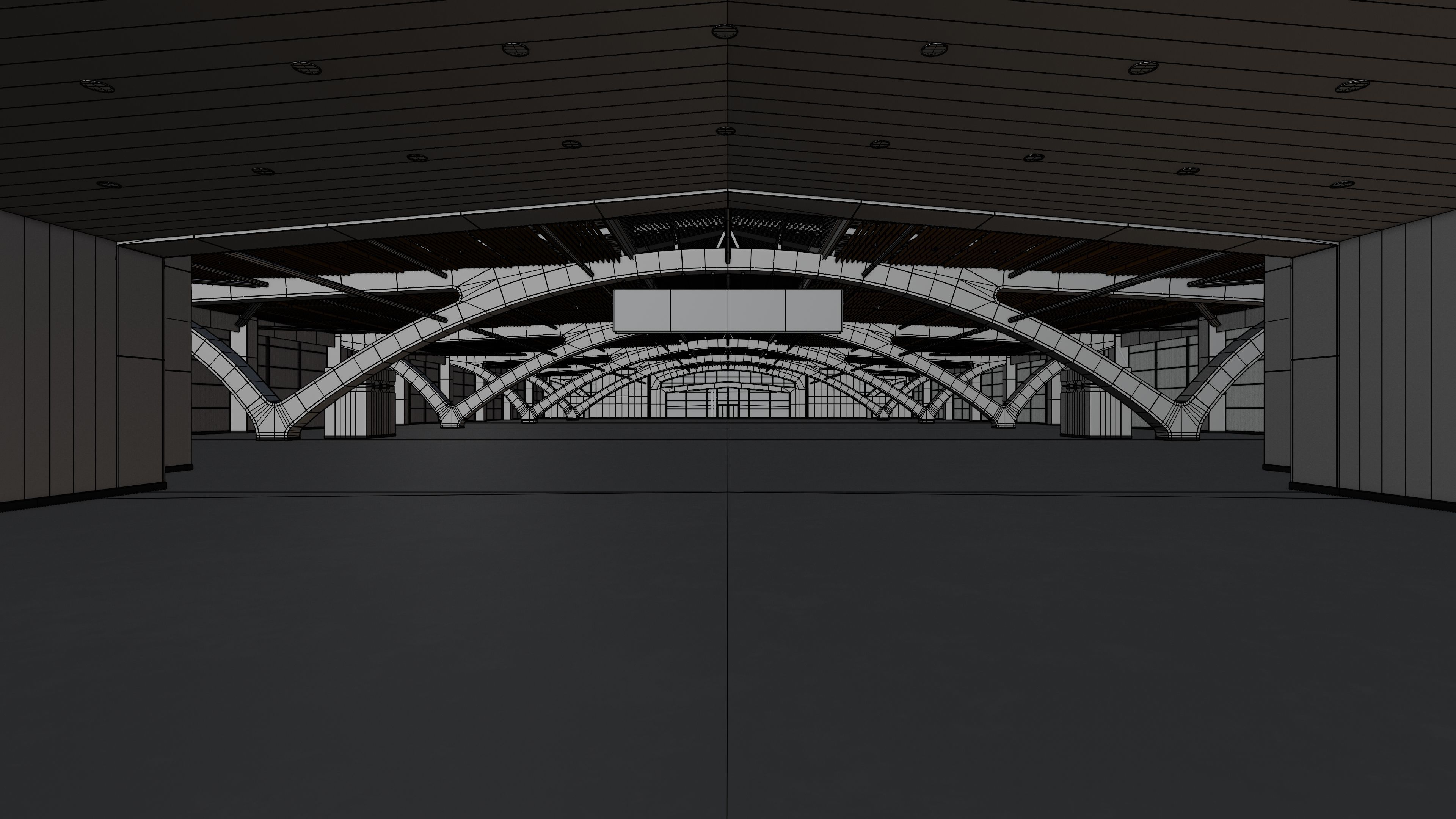 Exhibition Hall Interior 2 Low-poly 3D model_16