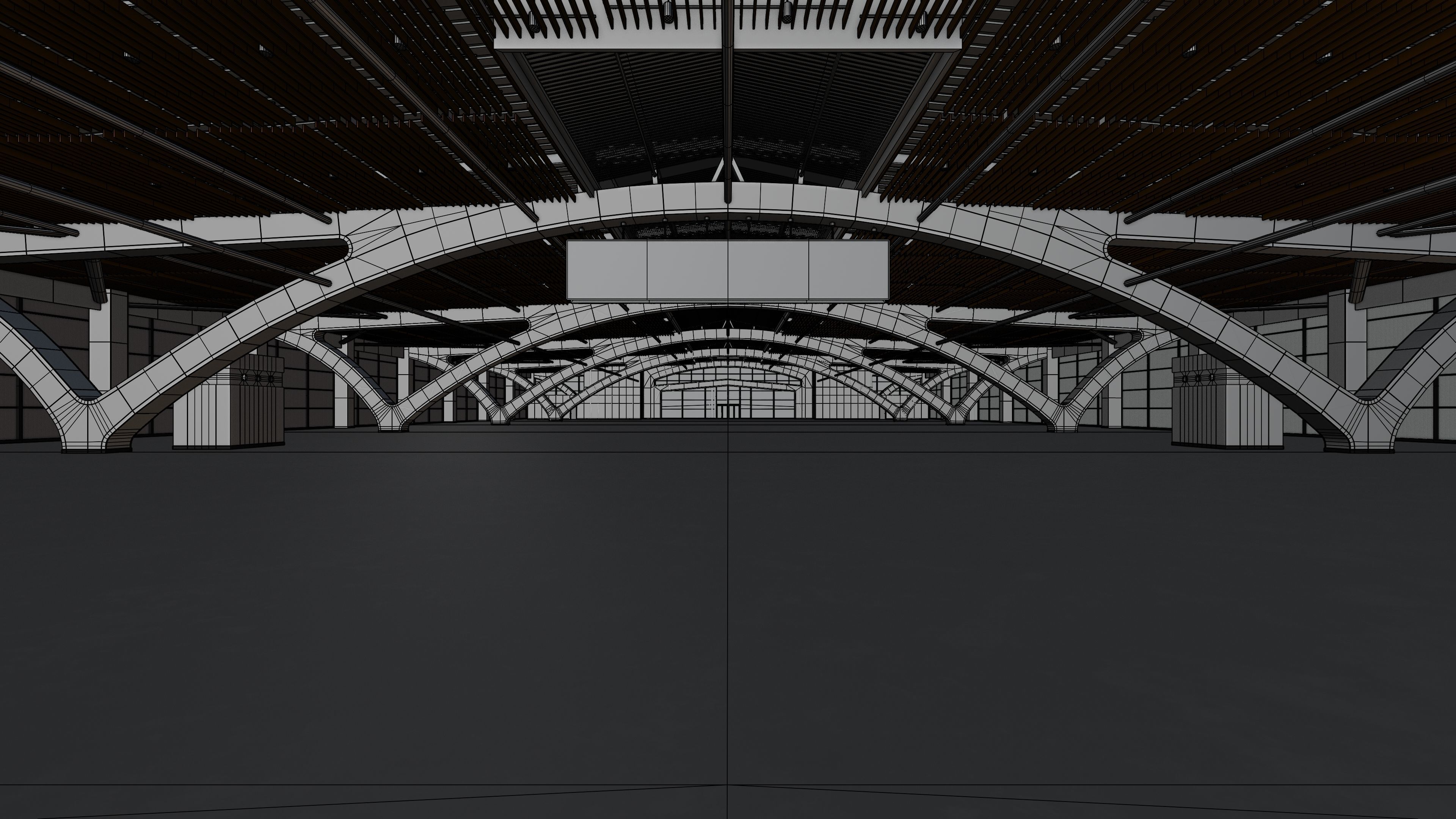 Exhibition Hall Interior 2 Low-poly 3D model_17