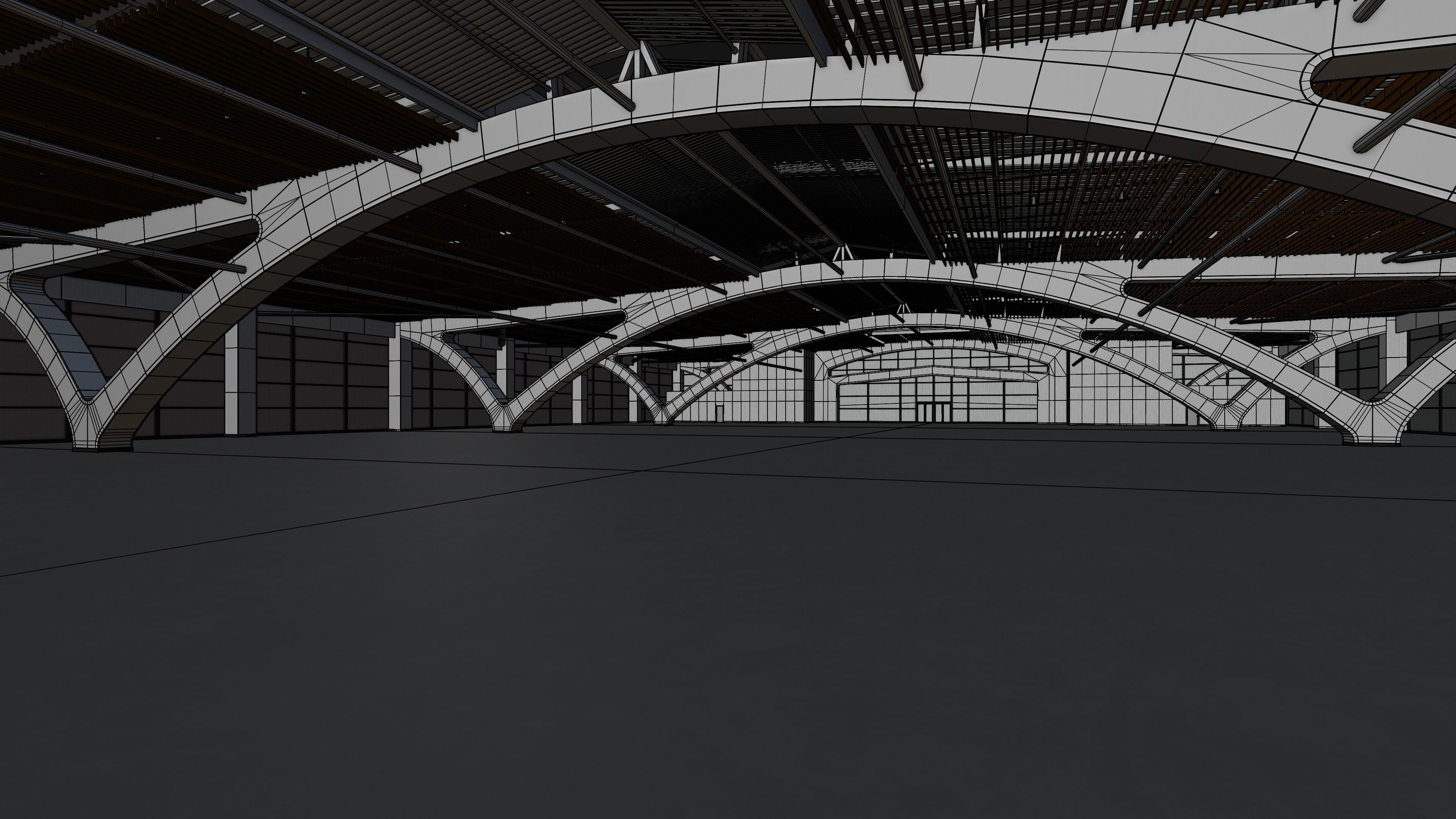 Exhibition Hall Interior 2 Low-poly 3D model_19