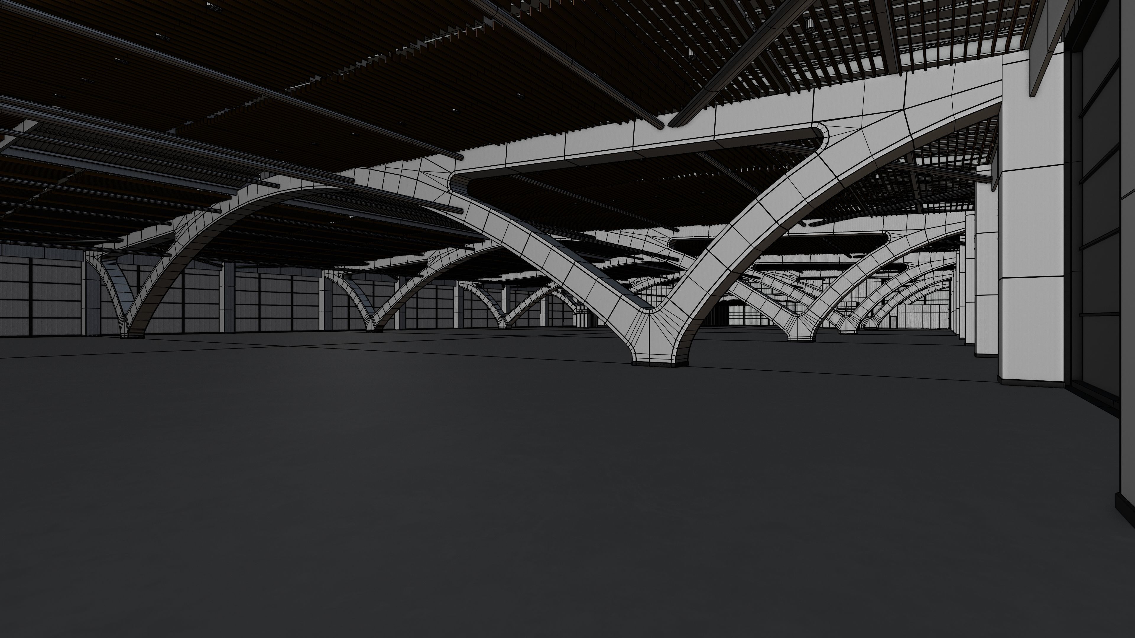 Exhibition Hall Interior 2 Low-poly 3D model_11
