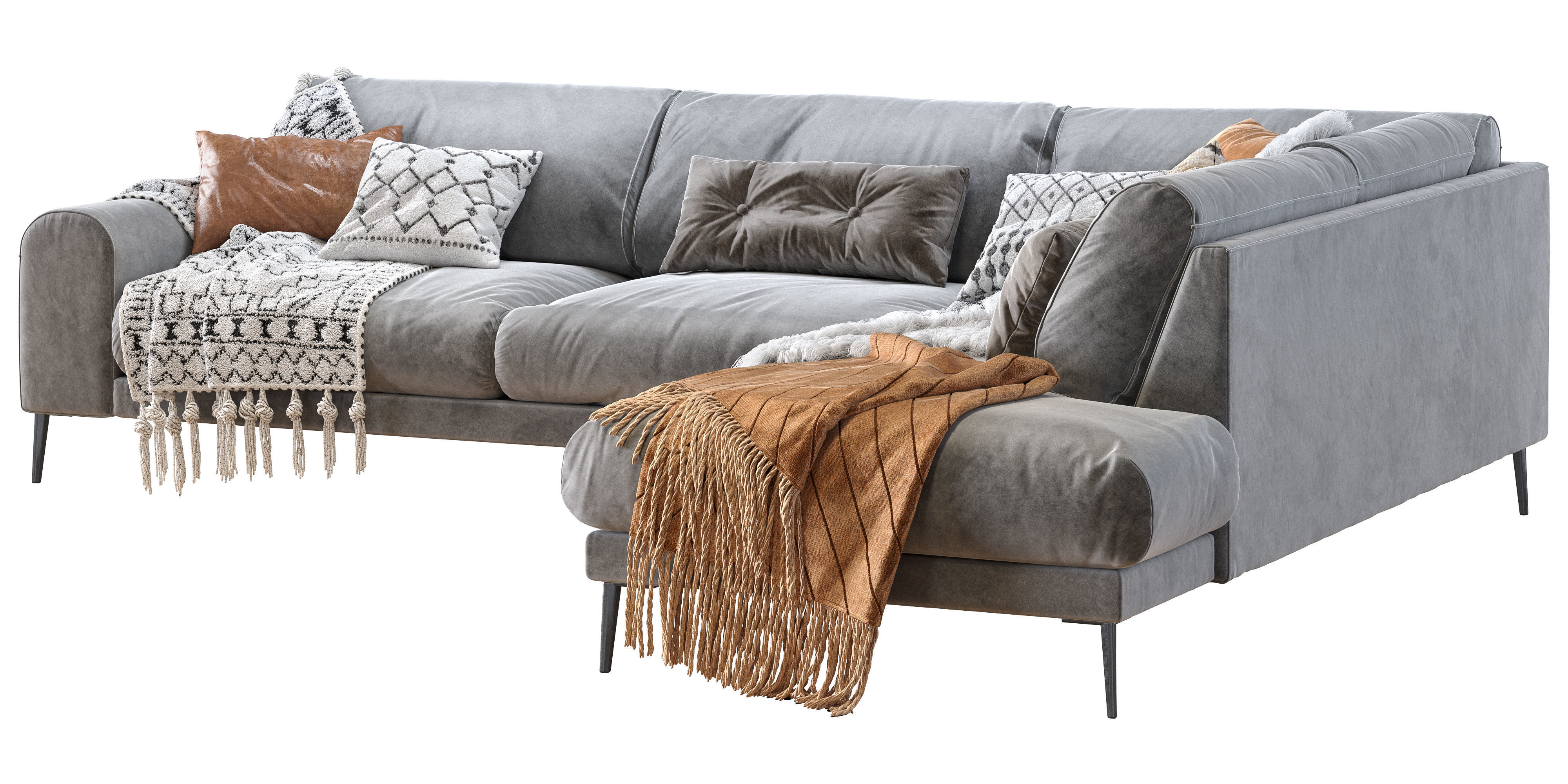 Joy sectional sofa 3D model_5