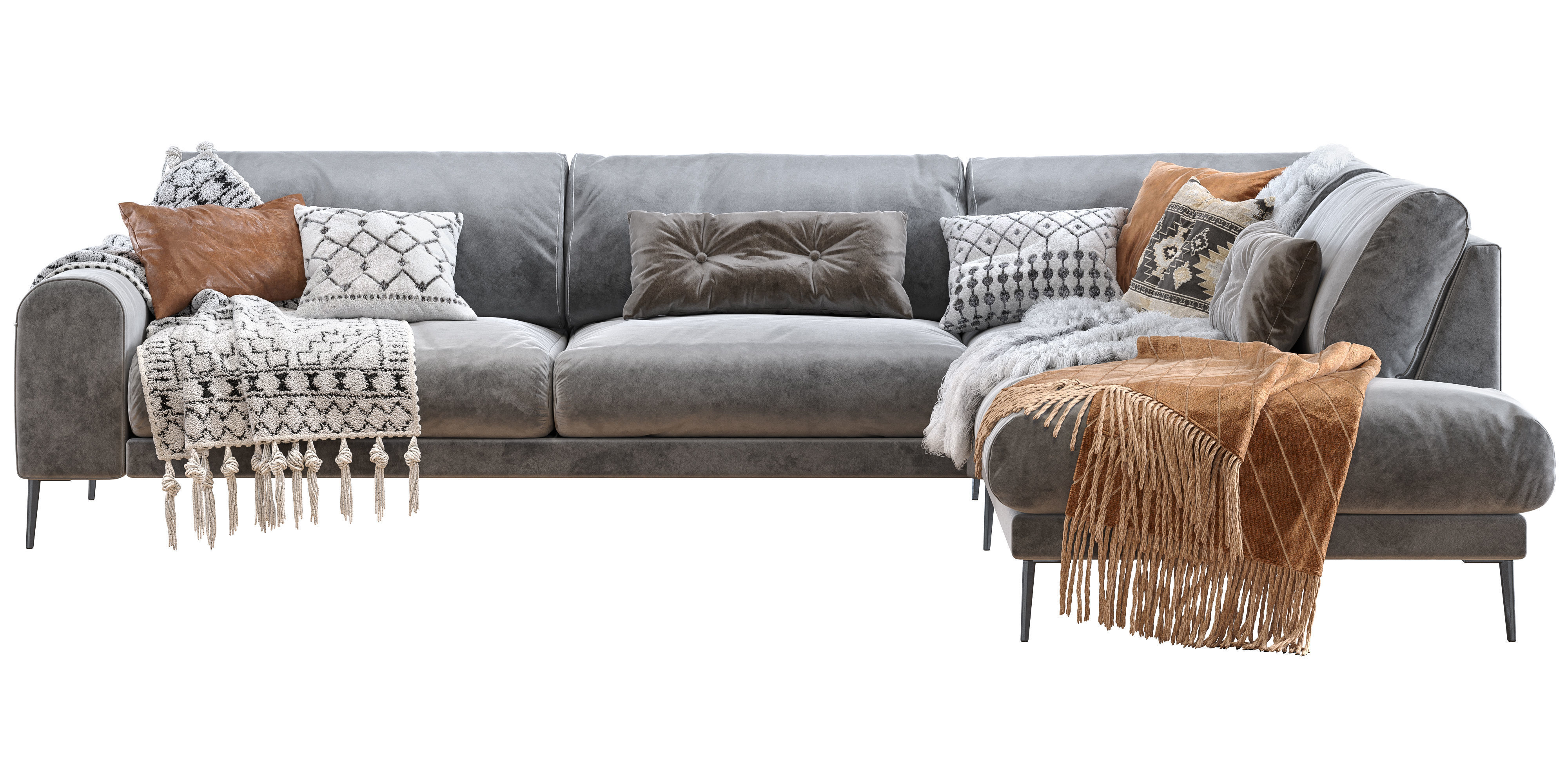 Joy sectional sofa 3D model_6