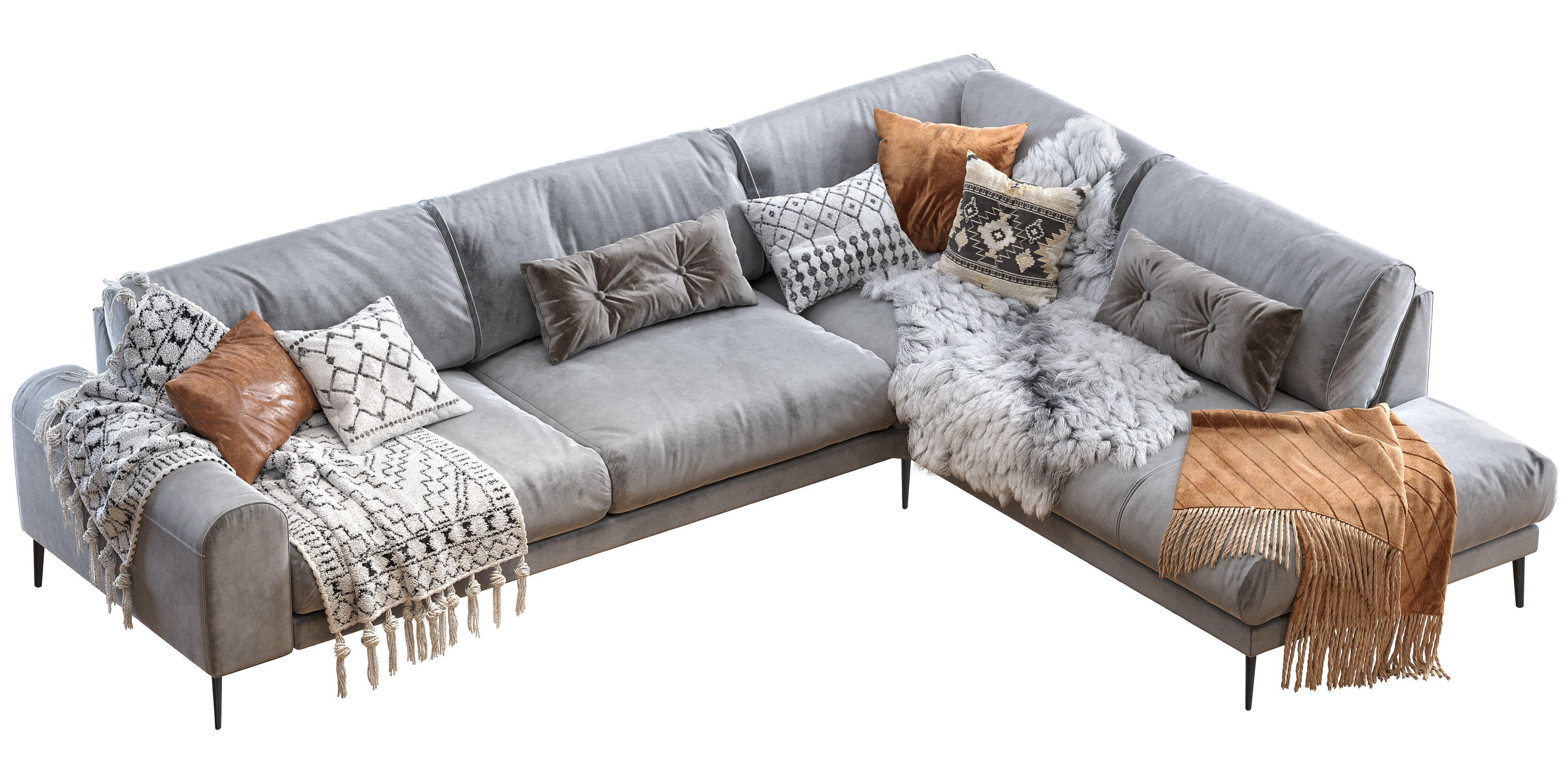 Joy sectional sofa 3D model_1