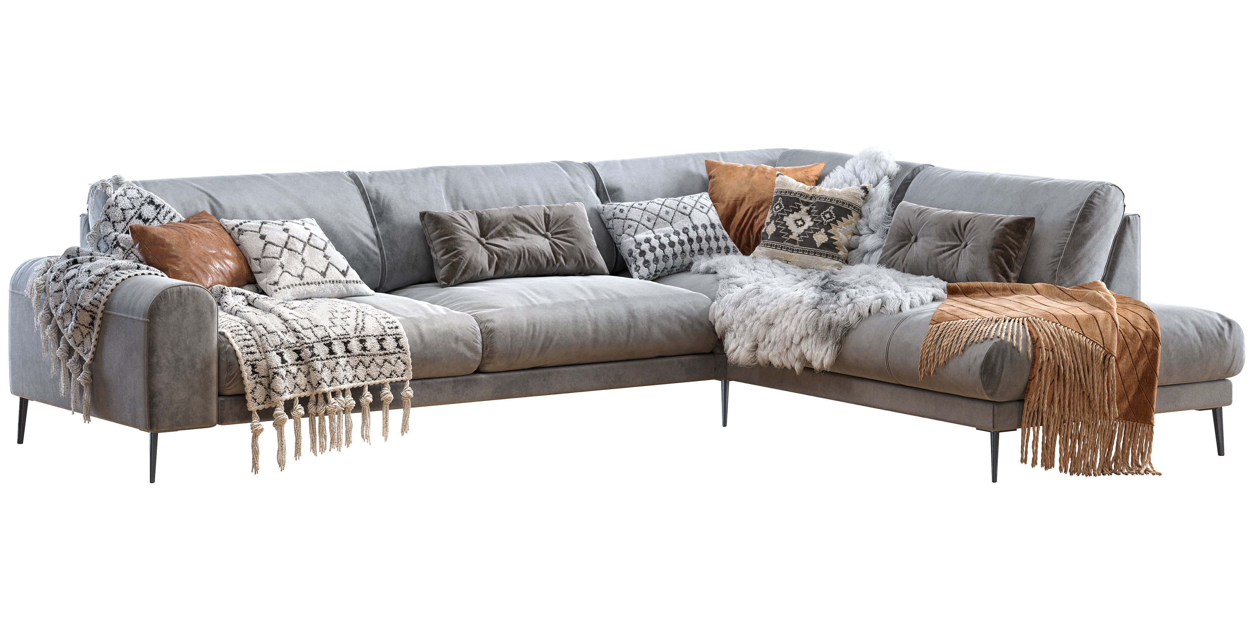 Joy sectional sofa 3D model_2