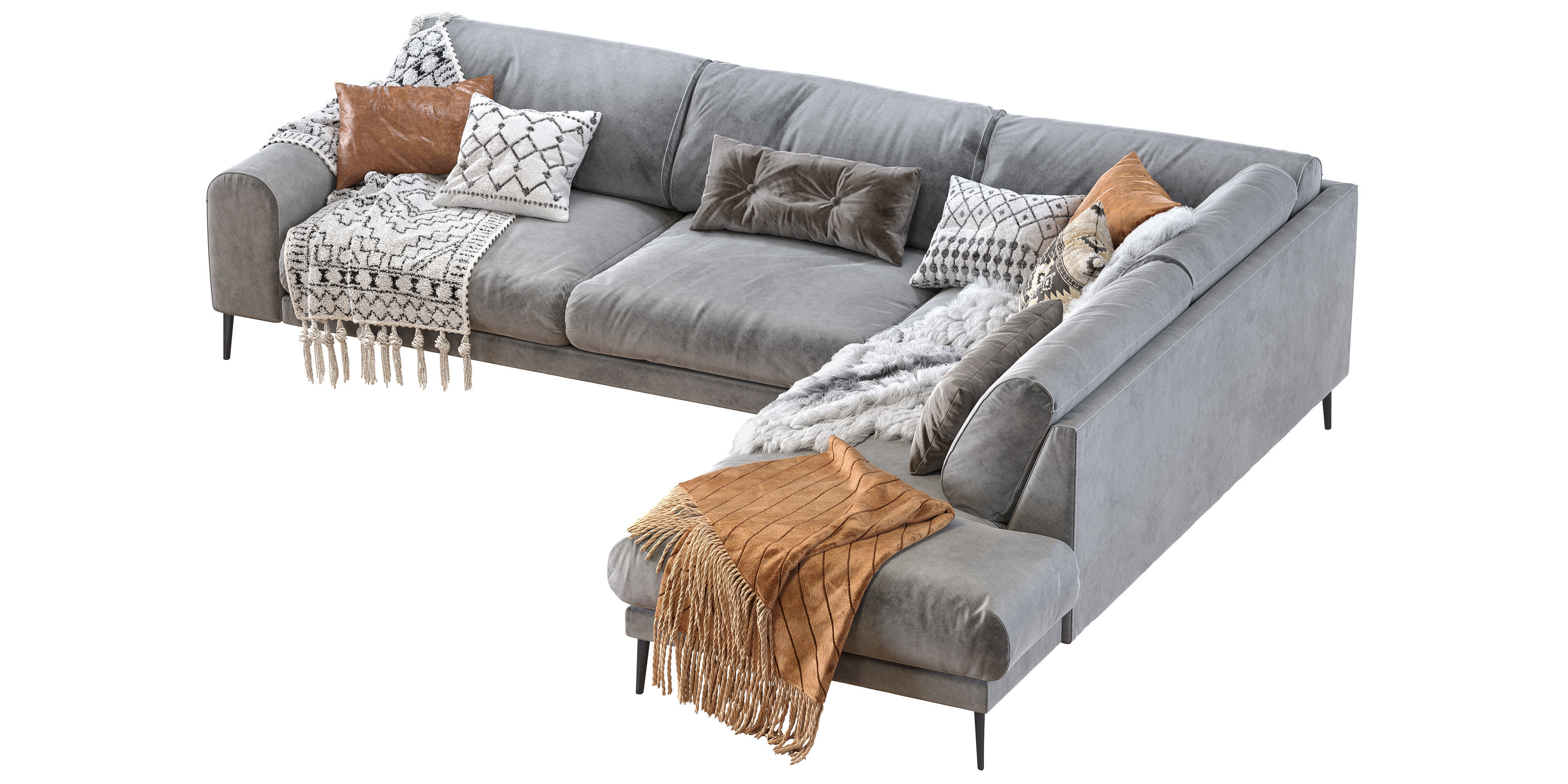 Joy sectional sofa 3D model_4