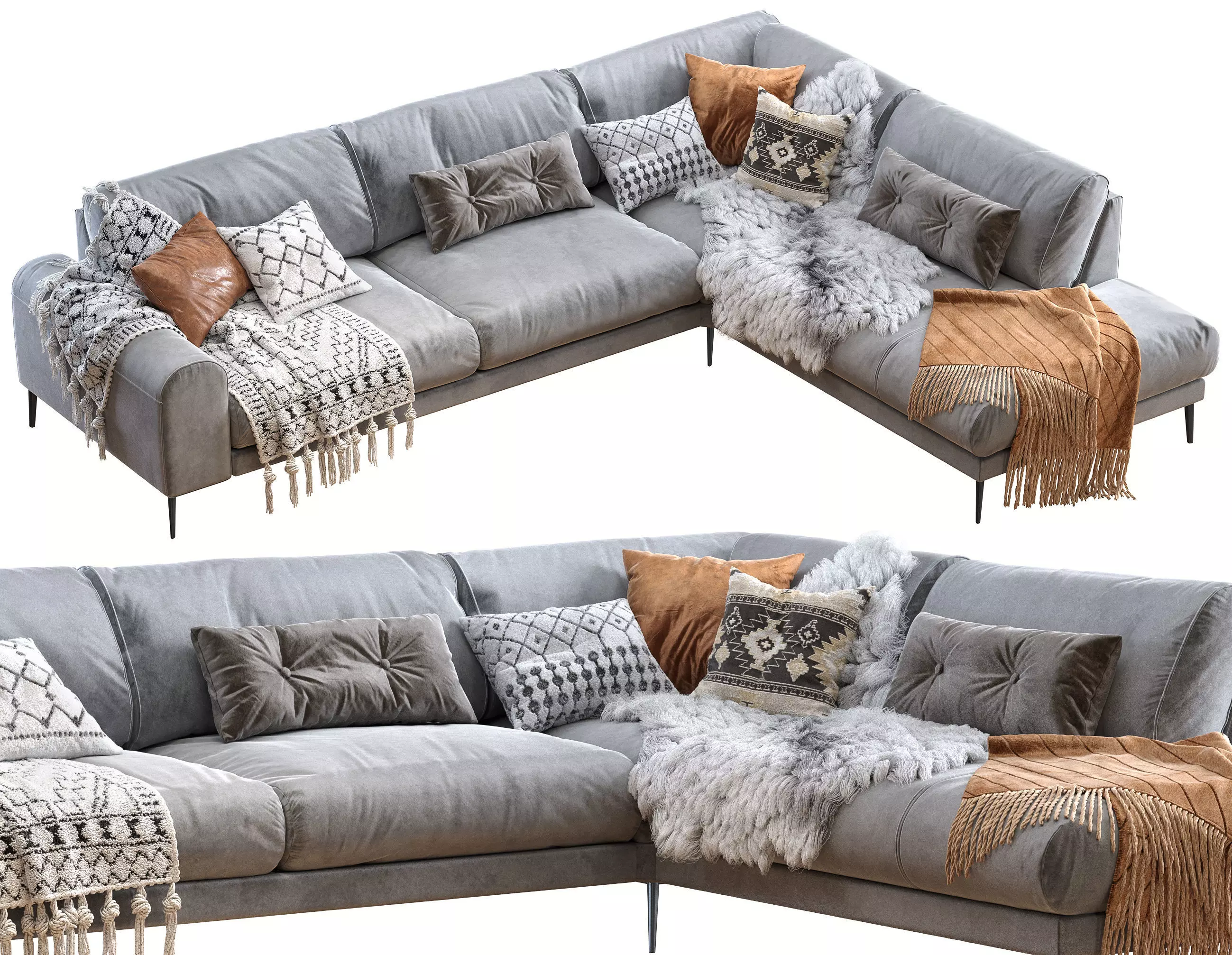 Joy sectional sofa 3D model_0