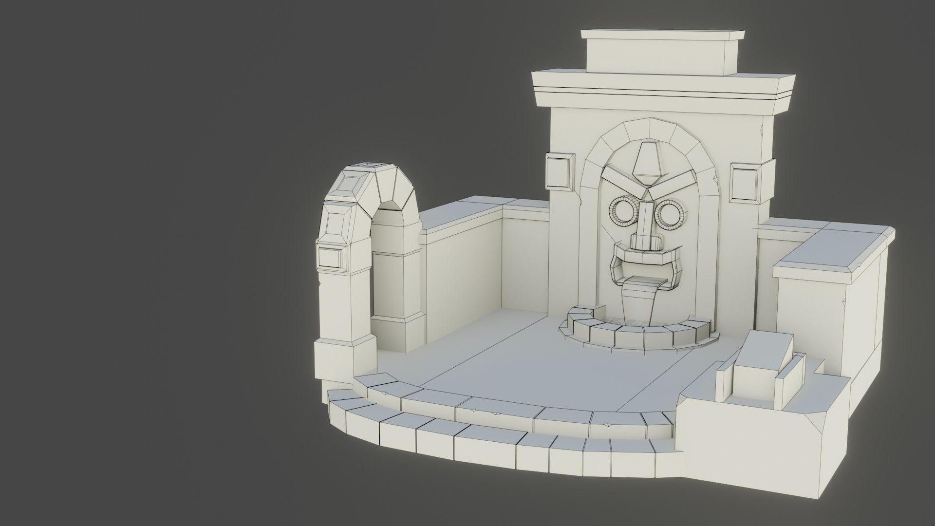 Simple Water fall Game Environment - Game Ready - PBR Low-poly 3D model_11