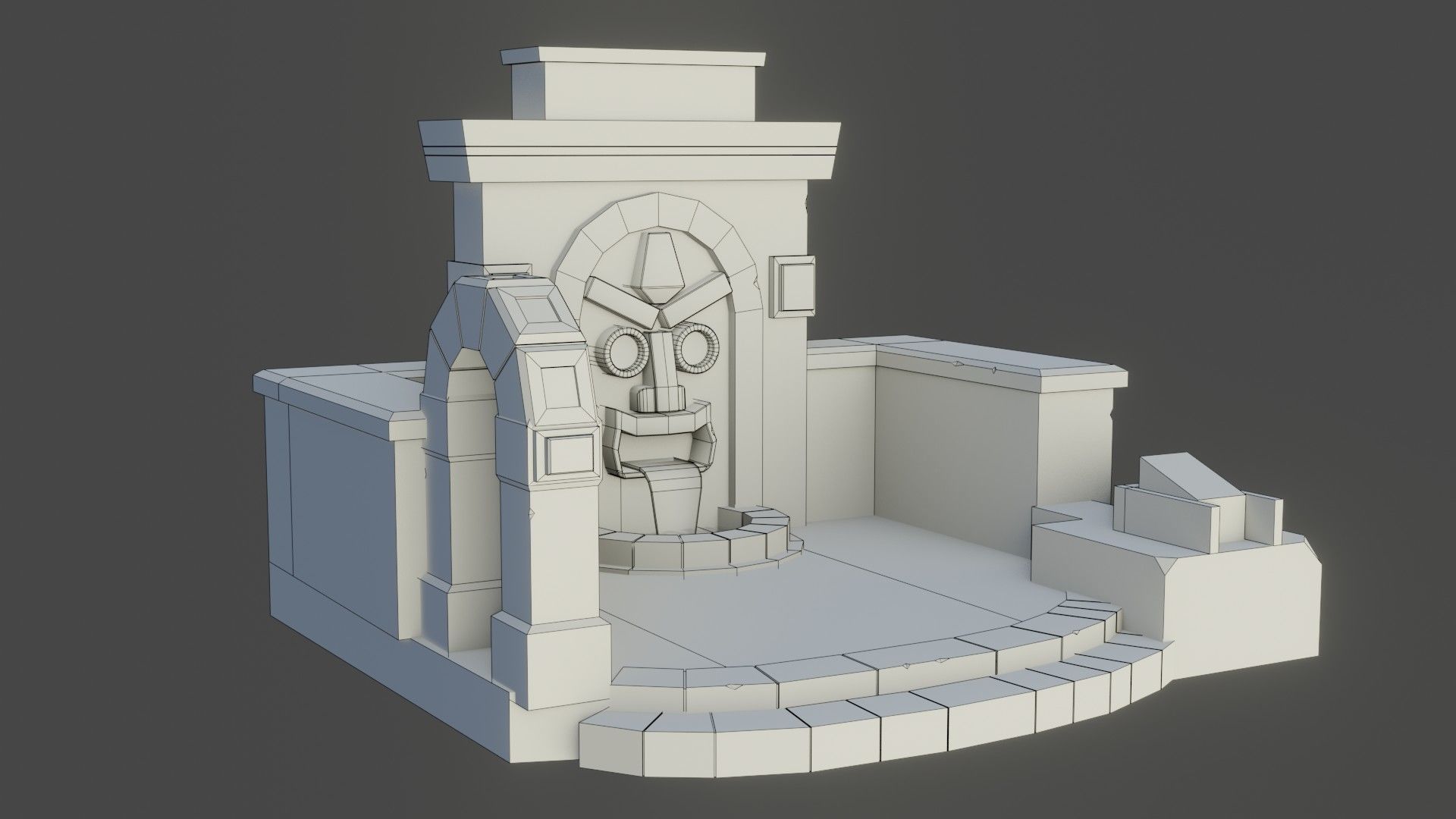 Simple Water fall Game Environment - Game Ready - PBR Low-poly 3D model_15